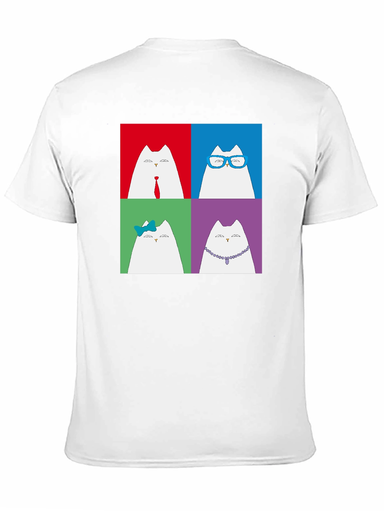 Black Pop Art Cat T-Shirt - Unique Graphic Tee for Cat Lovers view 11