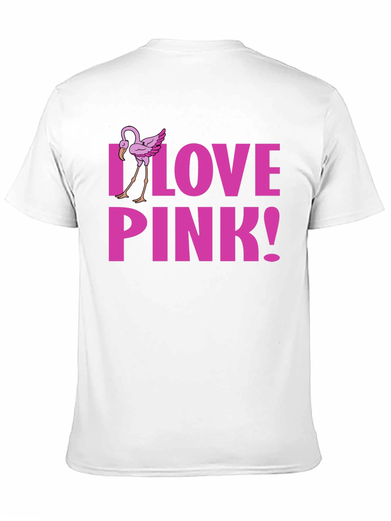 Black I Love Pink! Flamingo Graphic Tee - Black view 11