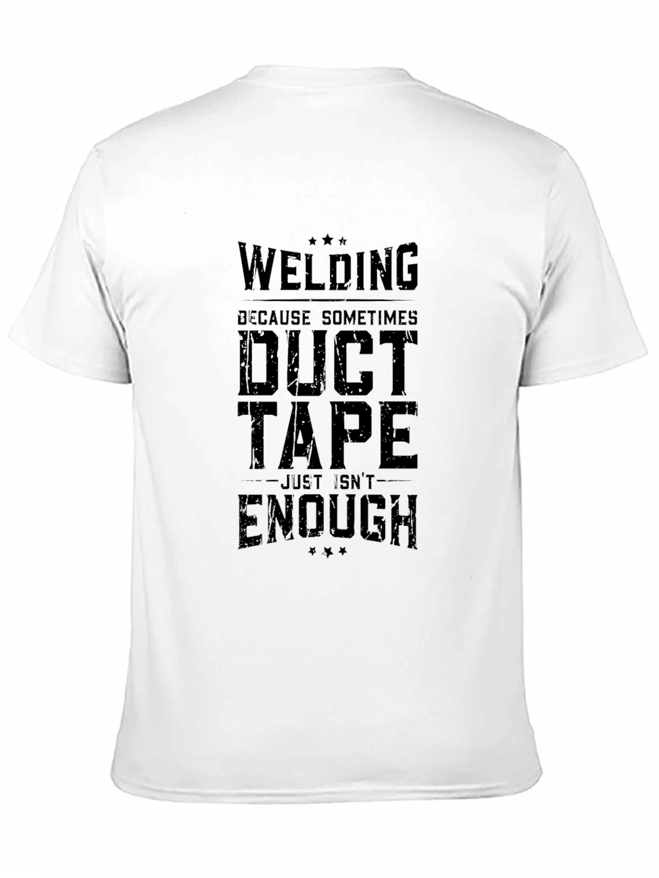 Black Welding Duct Tape Funny Black T-Shirt view 11
