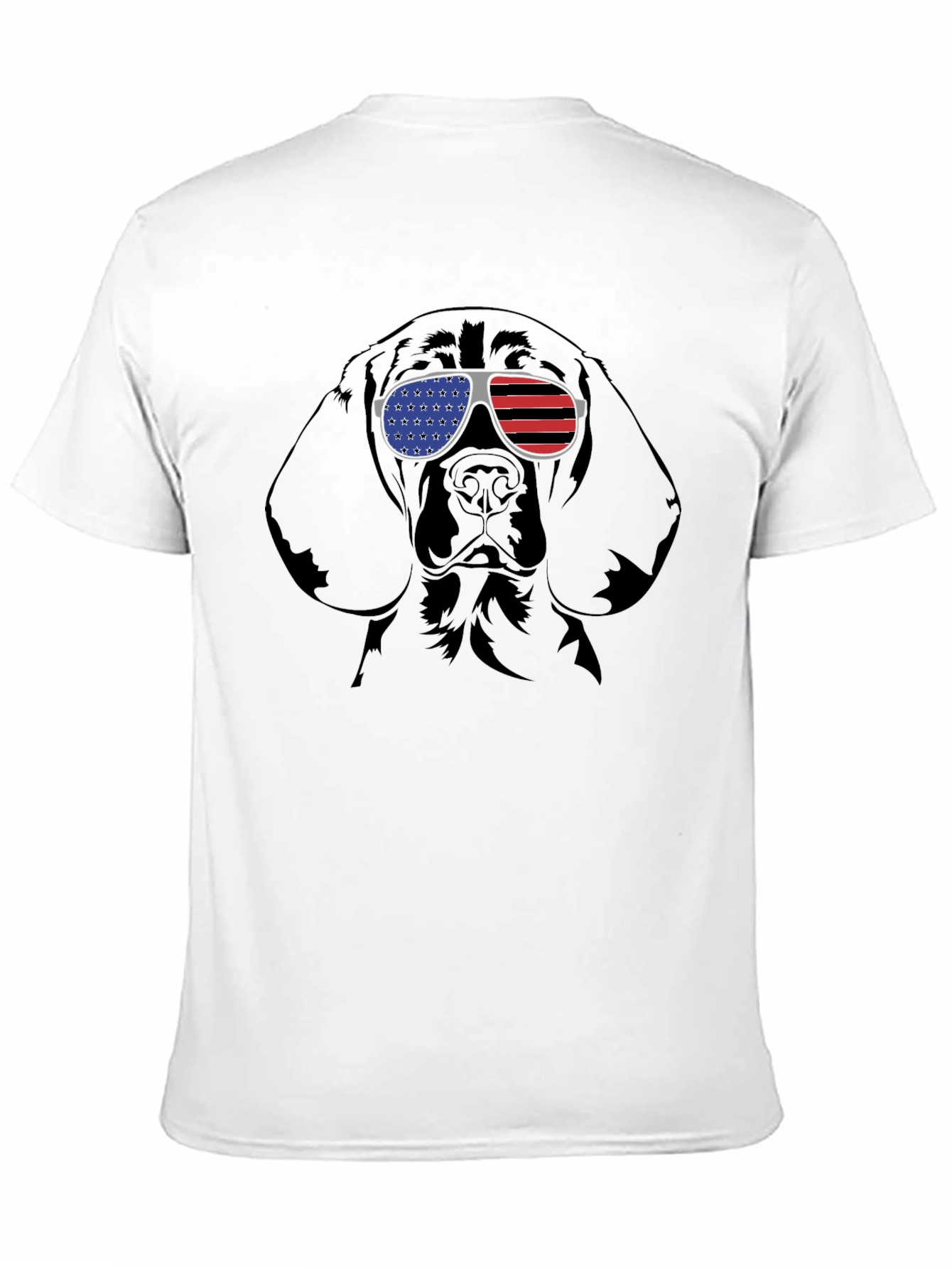 Black Patriotic Dog T-Shirt - American Flag Sunglasses Tee view 11