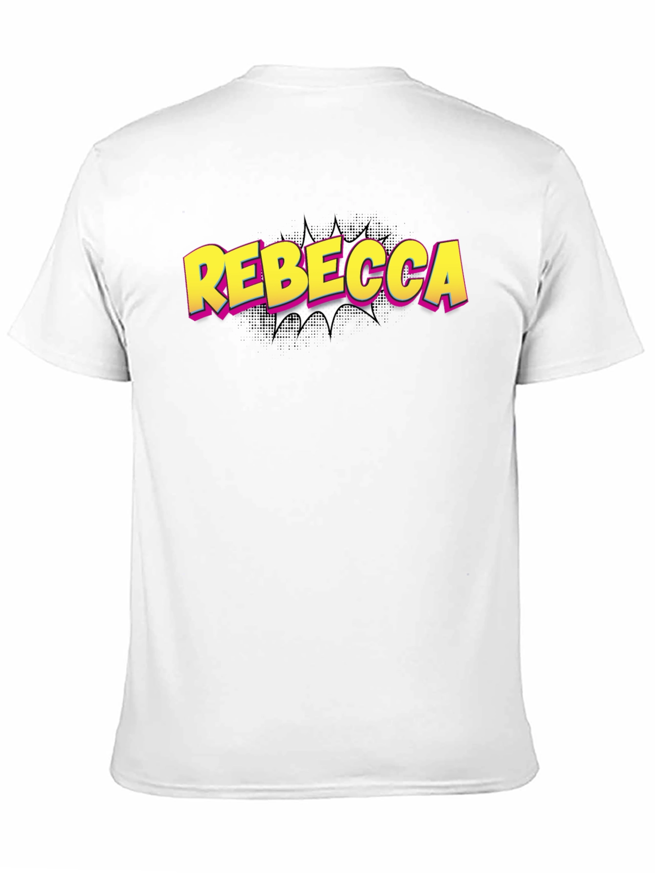 Black Rebecca Comic Style Black T-Shirt view 11