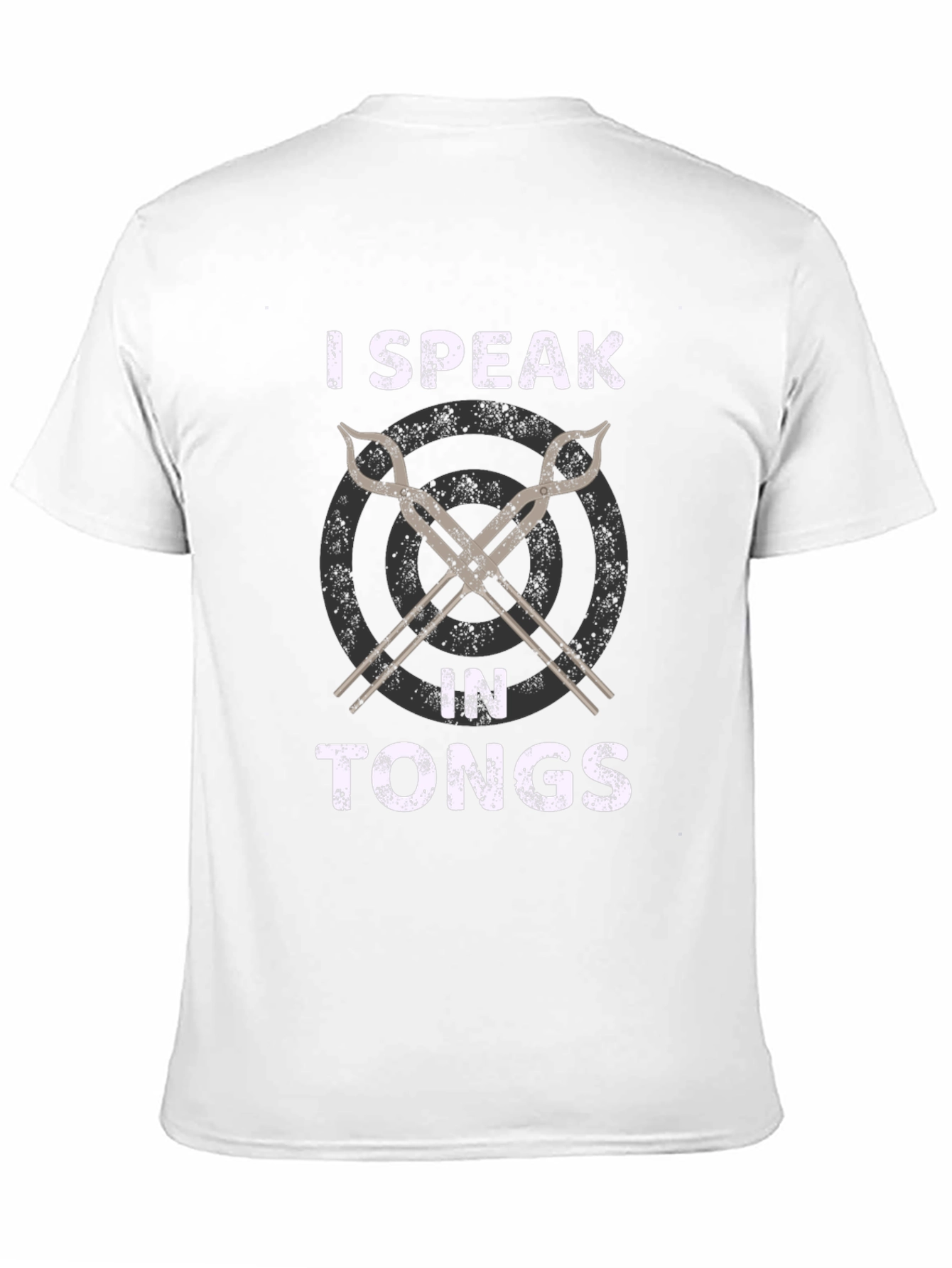 Black I Speak In Tongs Black T-Shirt view 11