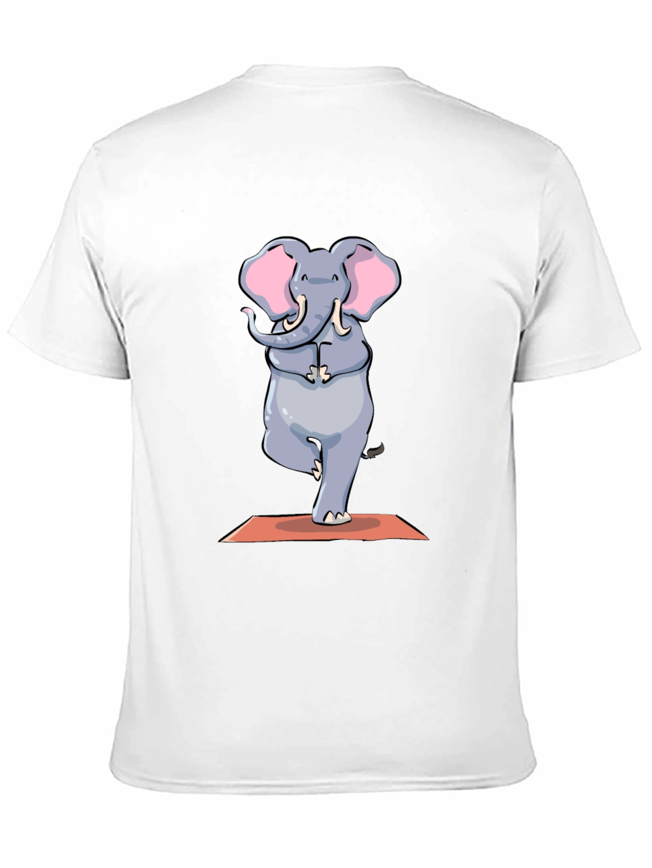 Black Yoga Elephant Graphic Tee - Black Cotton T-Shirt view 11