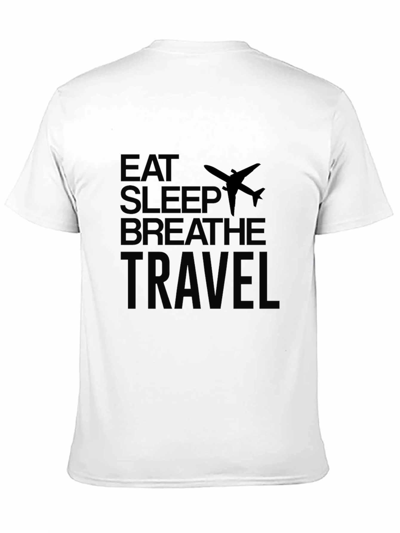 Black Eat Sleep Breathe Travel Black T-Shirt view 11