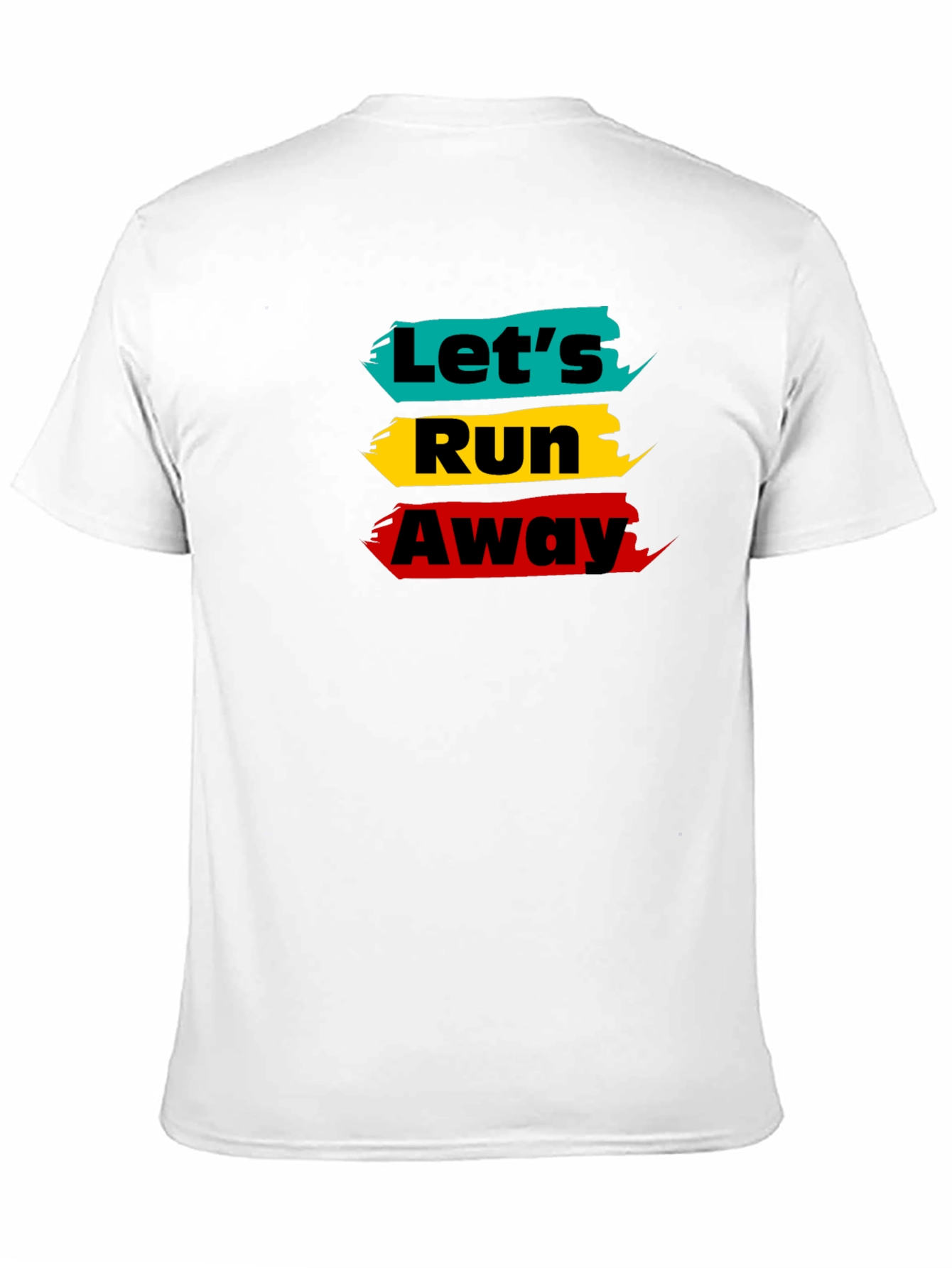 Black Let's Run Away Graphic Tee - Trendy Design view 11