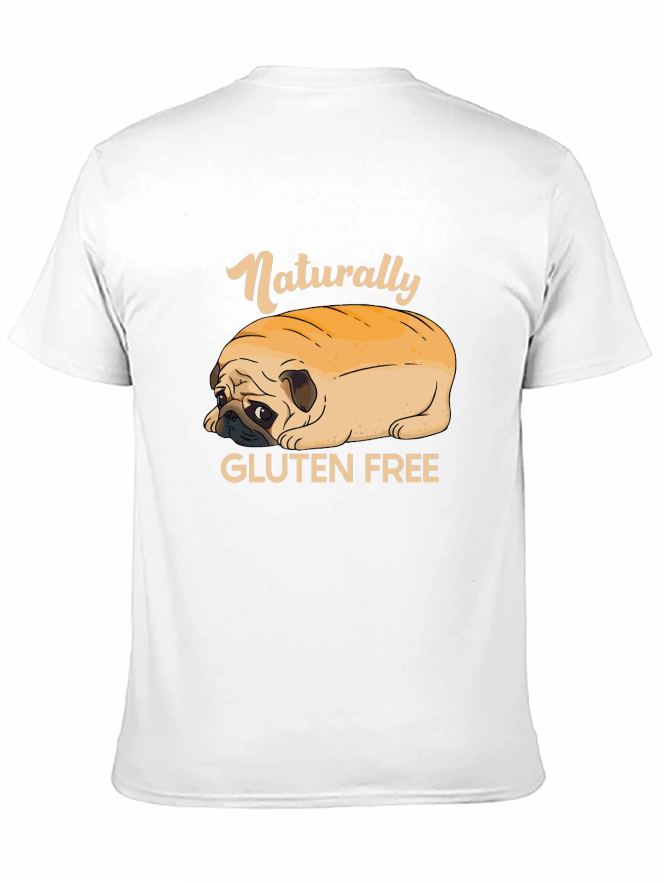 Black Naturally Gluten Free Pug T-Shirt view 11