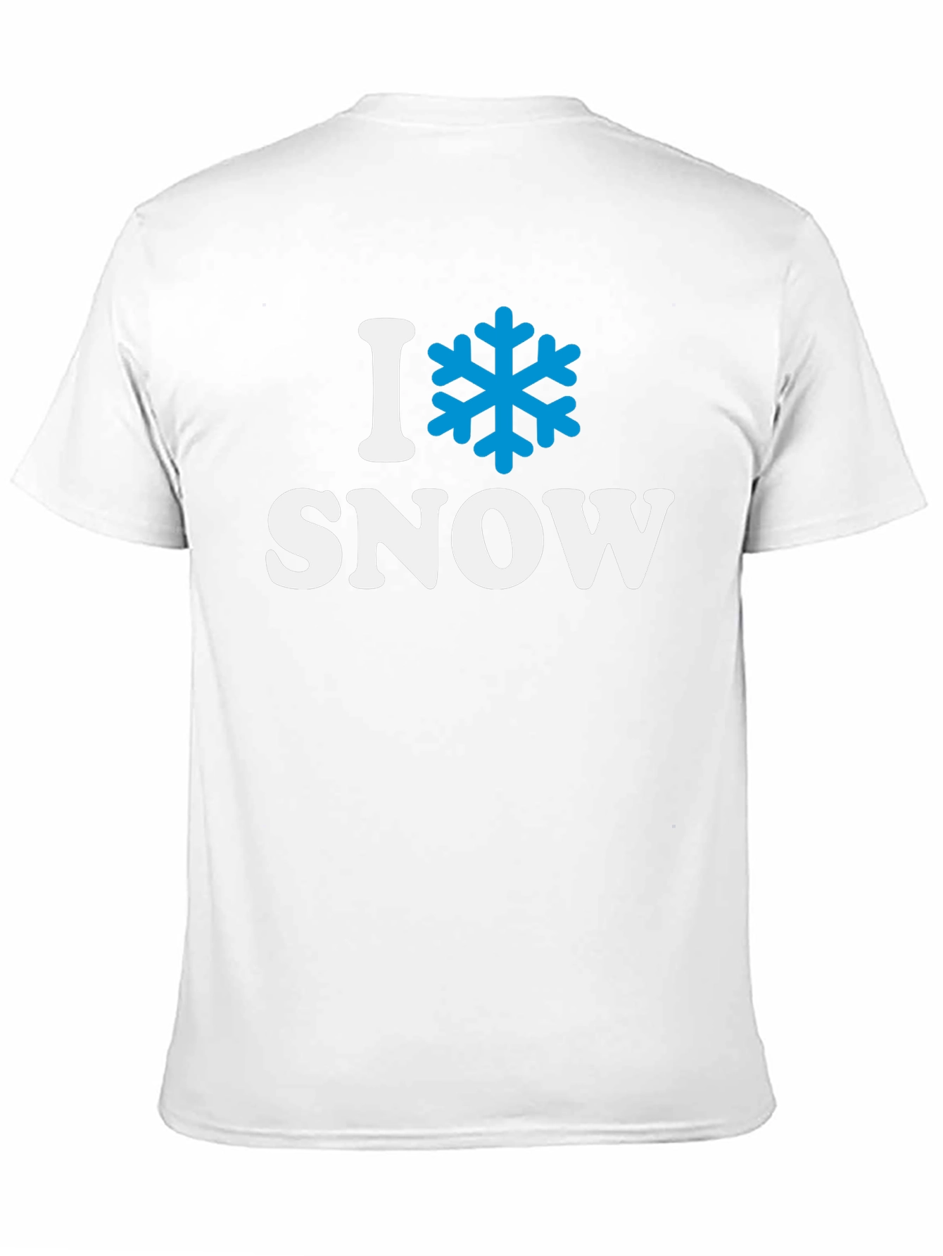 Black I Love Snow T-Shirt - Winter Holiday Apparel view 11