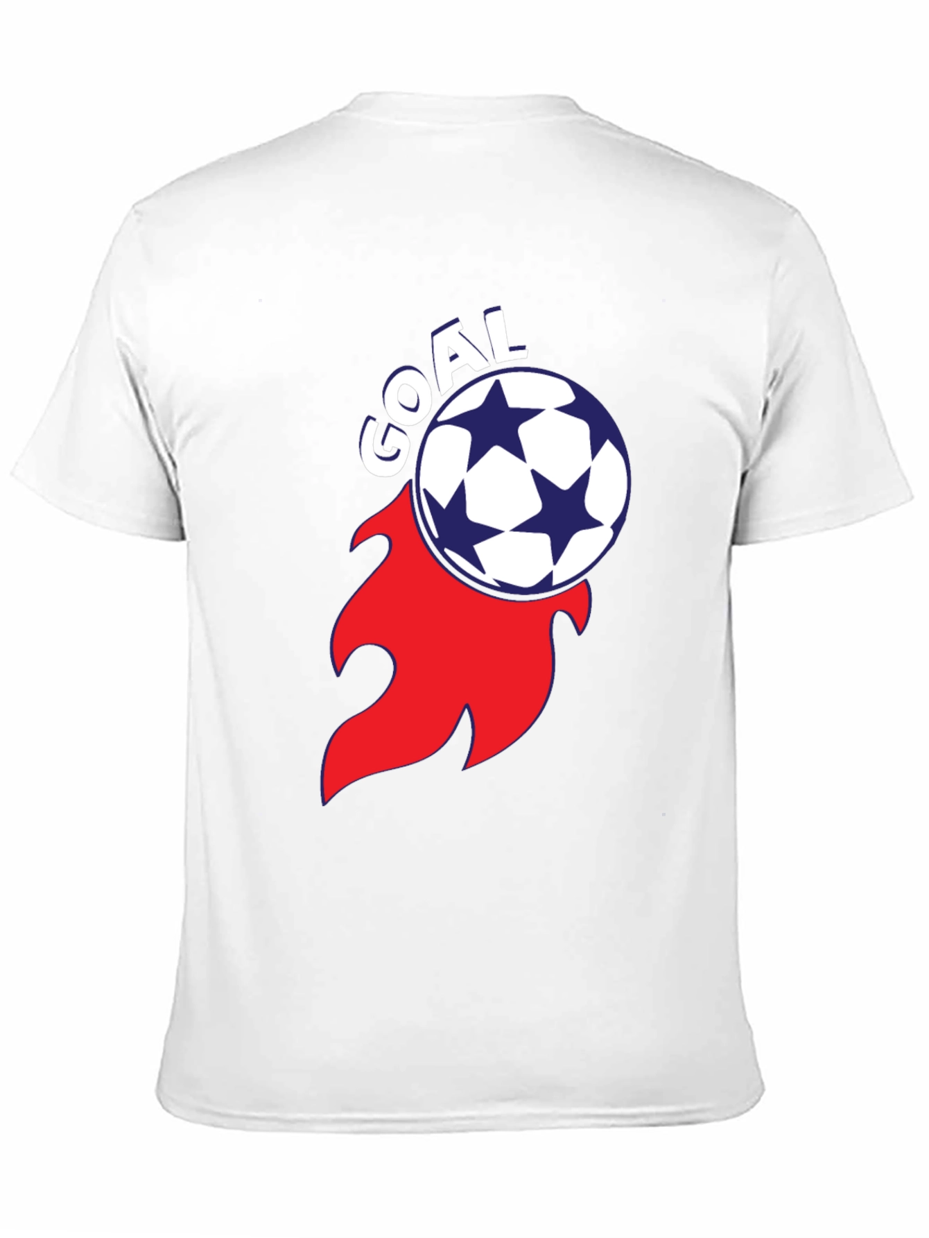 Black Goal! Soccer Ball Flame Graphic Tee - Stylish Black T-Shirt view 11