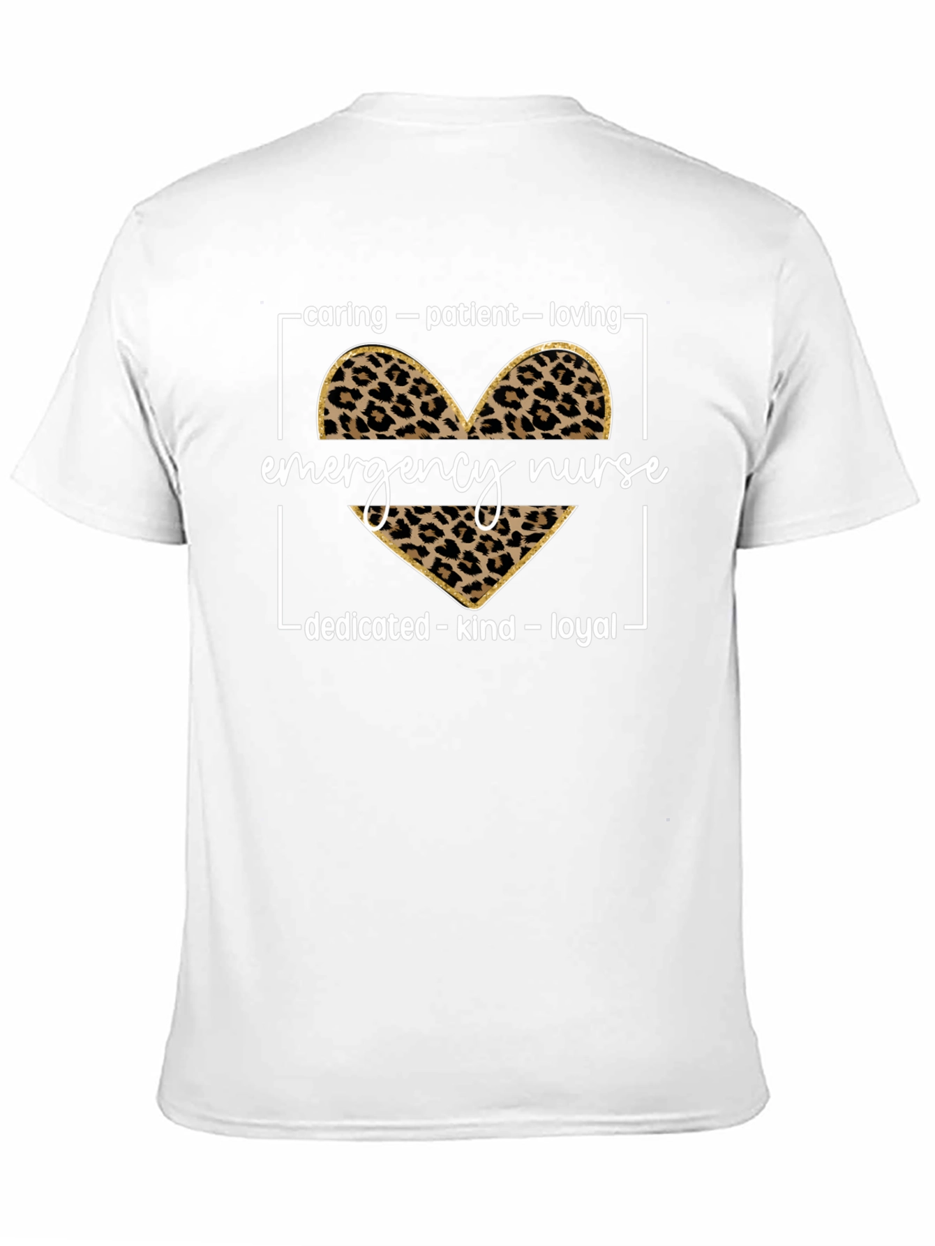 Emergency Nurse Leopard Heart T-Shirt - 11