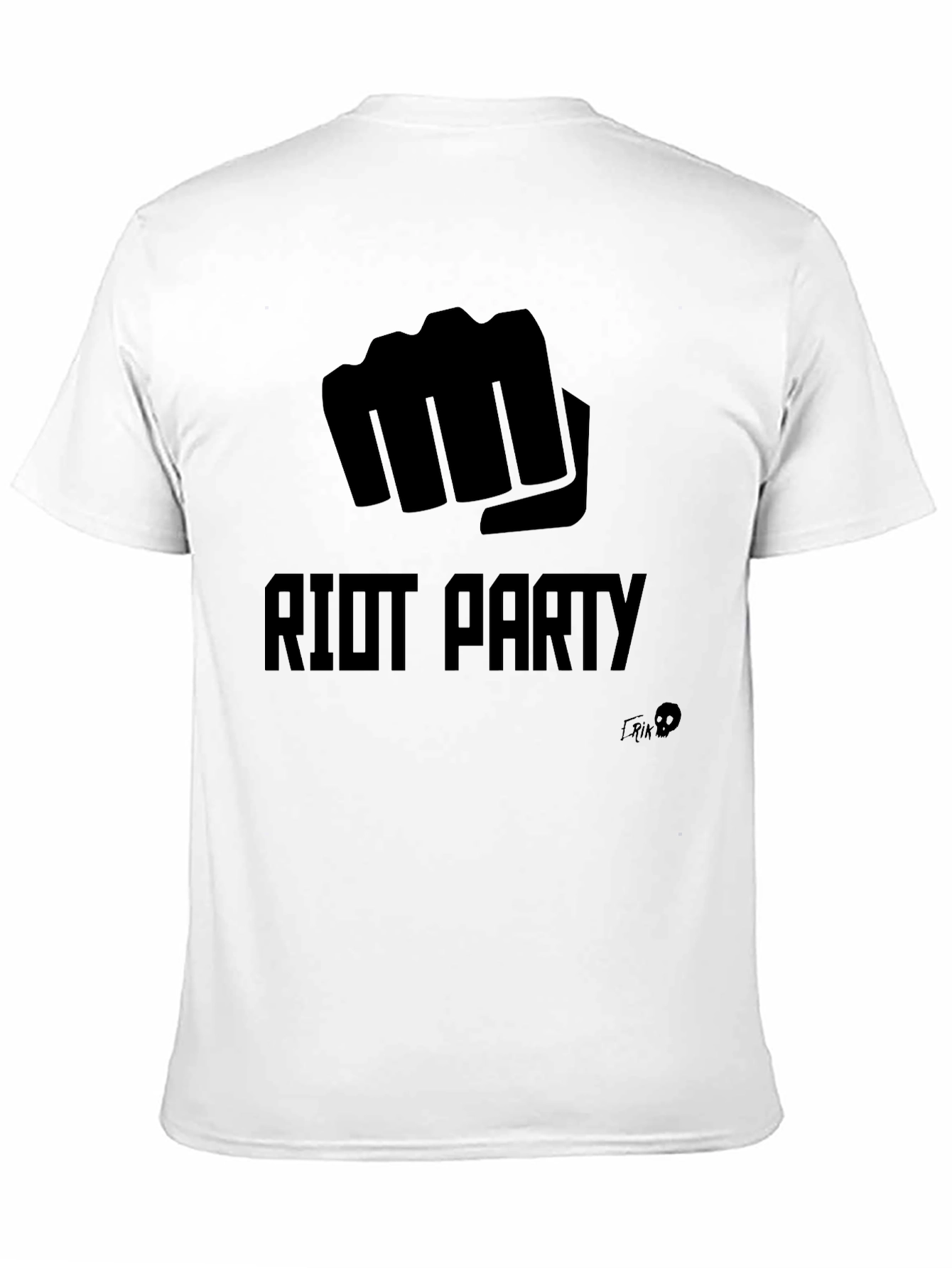 Black Riot Party Graphic Tee - Bold Fist Design view 11