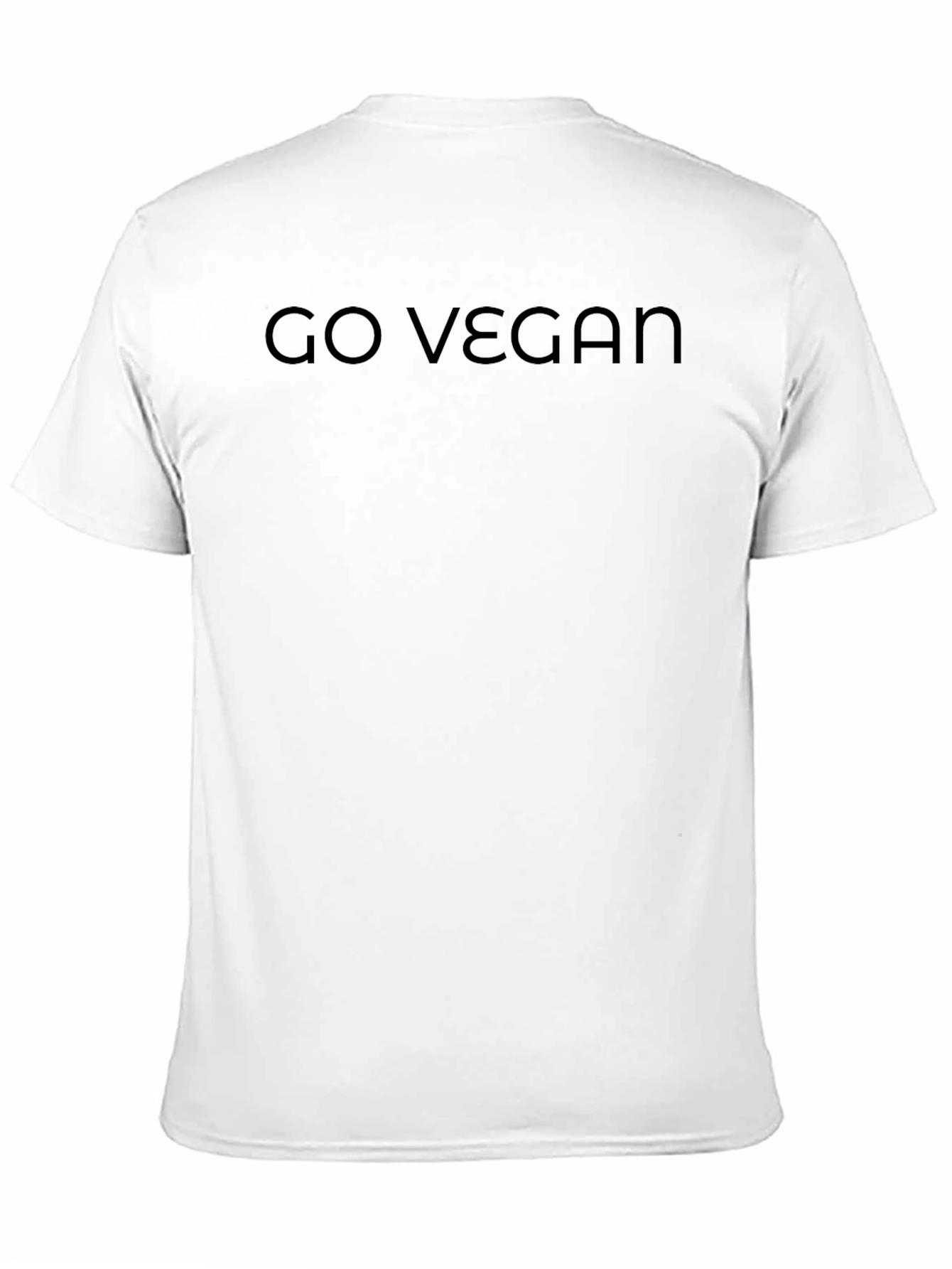 Black Go Vegan Black T-Shirt - Stylish Vegan Statement Tee view 11