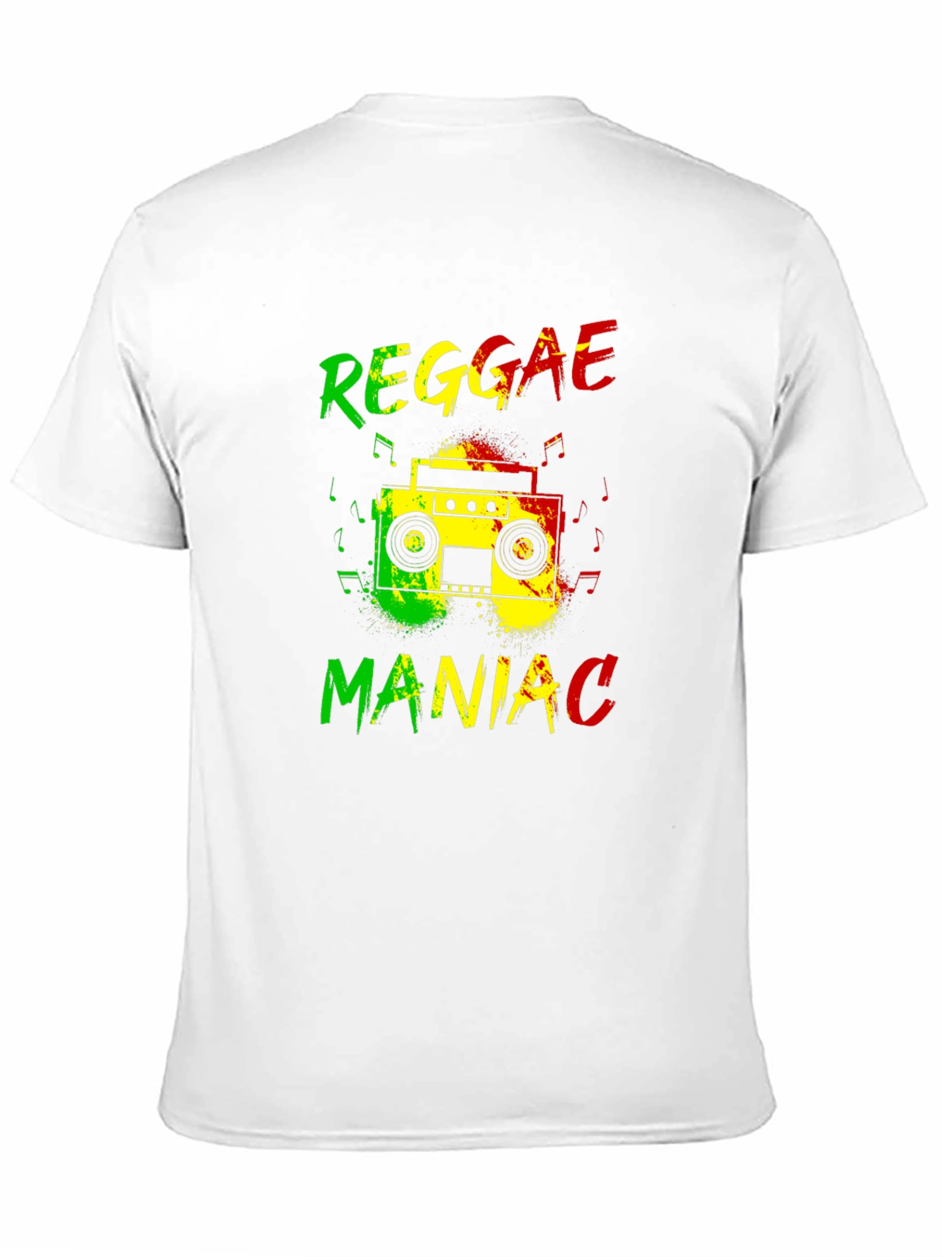 Black Reggae Maniac Graphic T-Shirt view 11