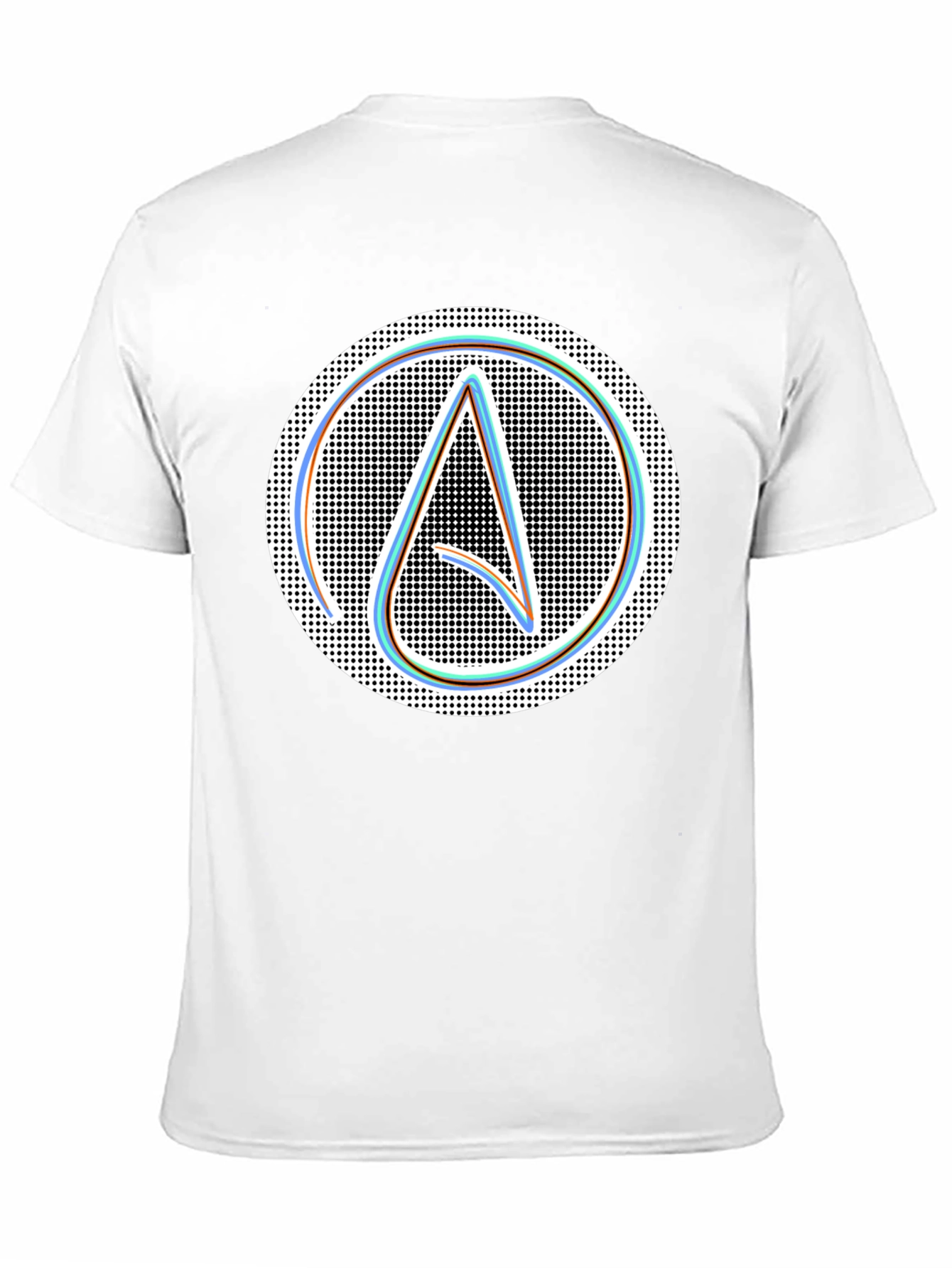 Black Atheist Symbol T-Shirt: Modern Black Graphic Tee view 11