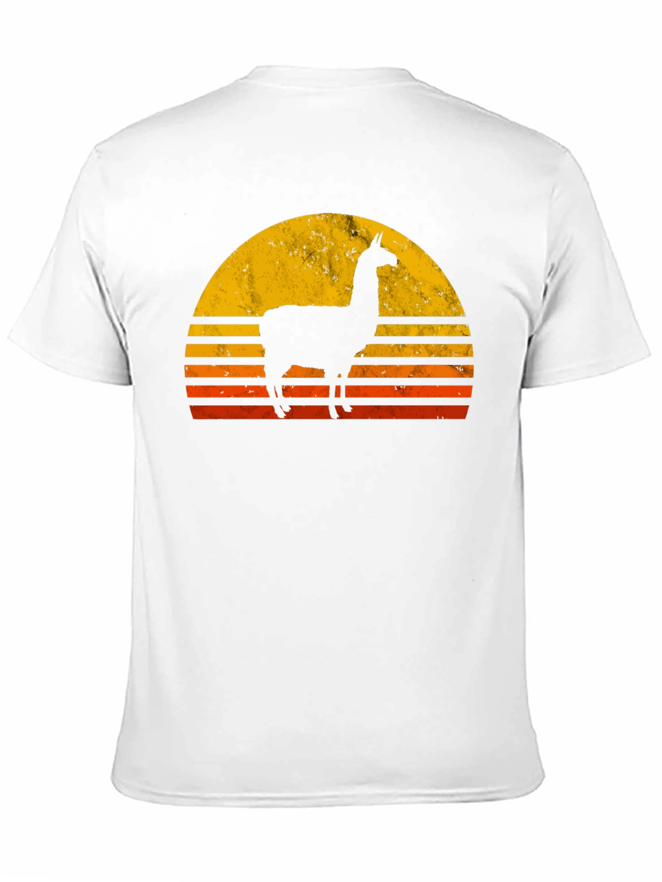 Black Llama Sunset Graphic T-Shirt - Retro Style view 11