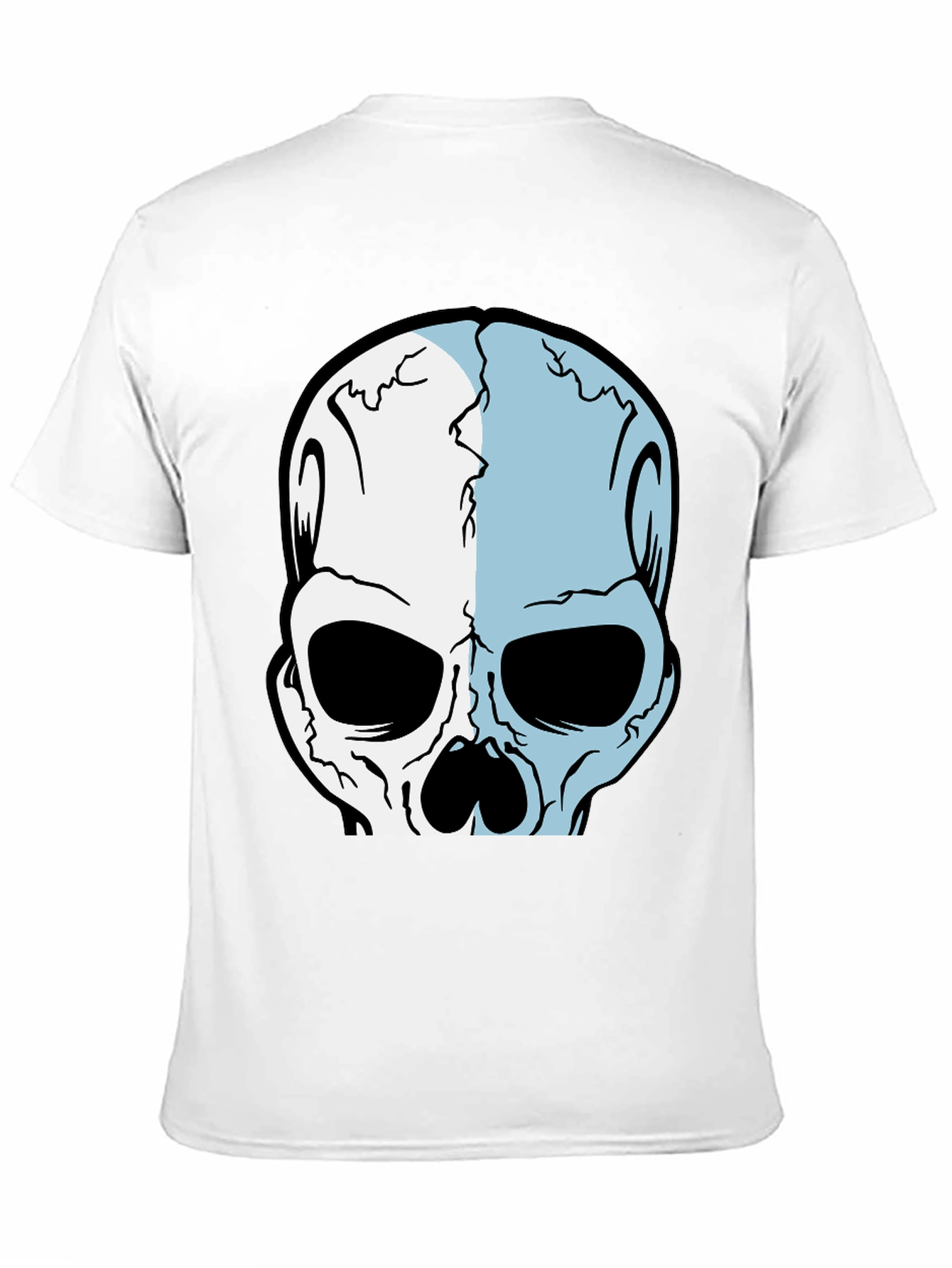 Black Skull Graphic Print Black T-Shirt view 11