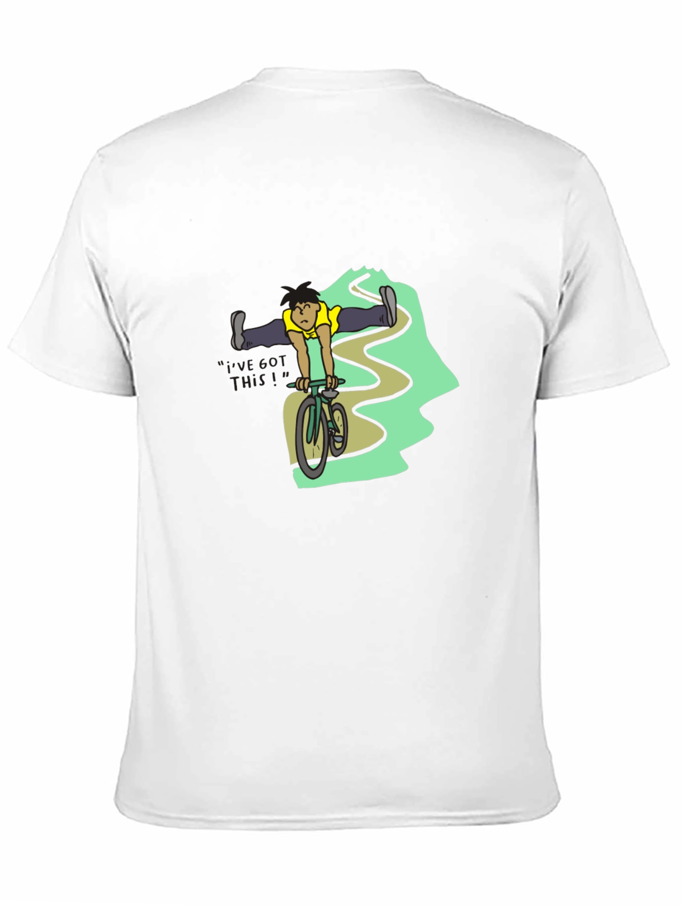 Black Black T-Shirt with Cyclist Graphic view 11