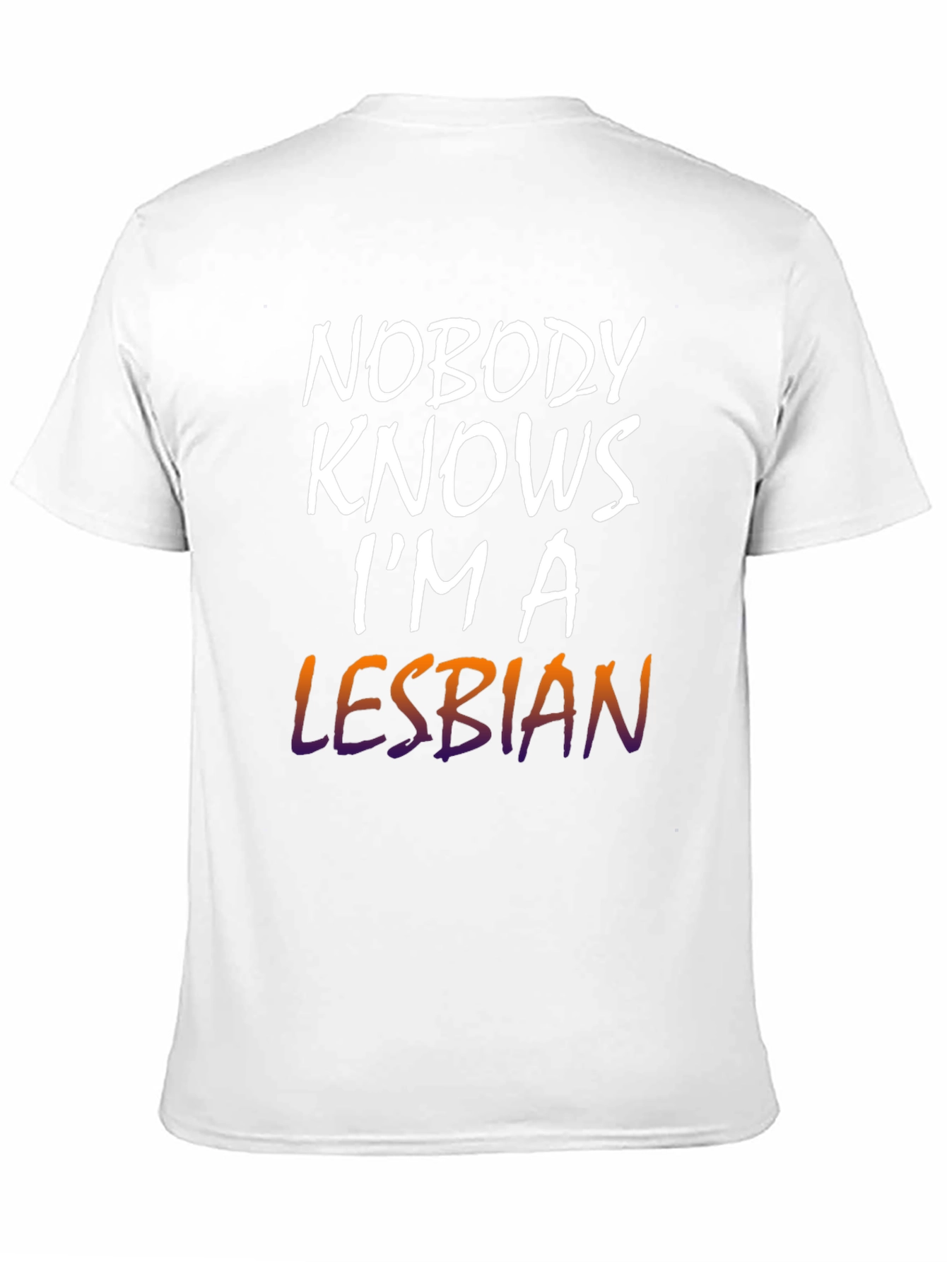 Black Nobody Knows I'm a Lesbian T-Shirt view 11