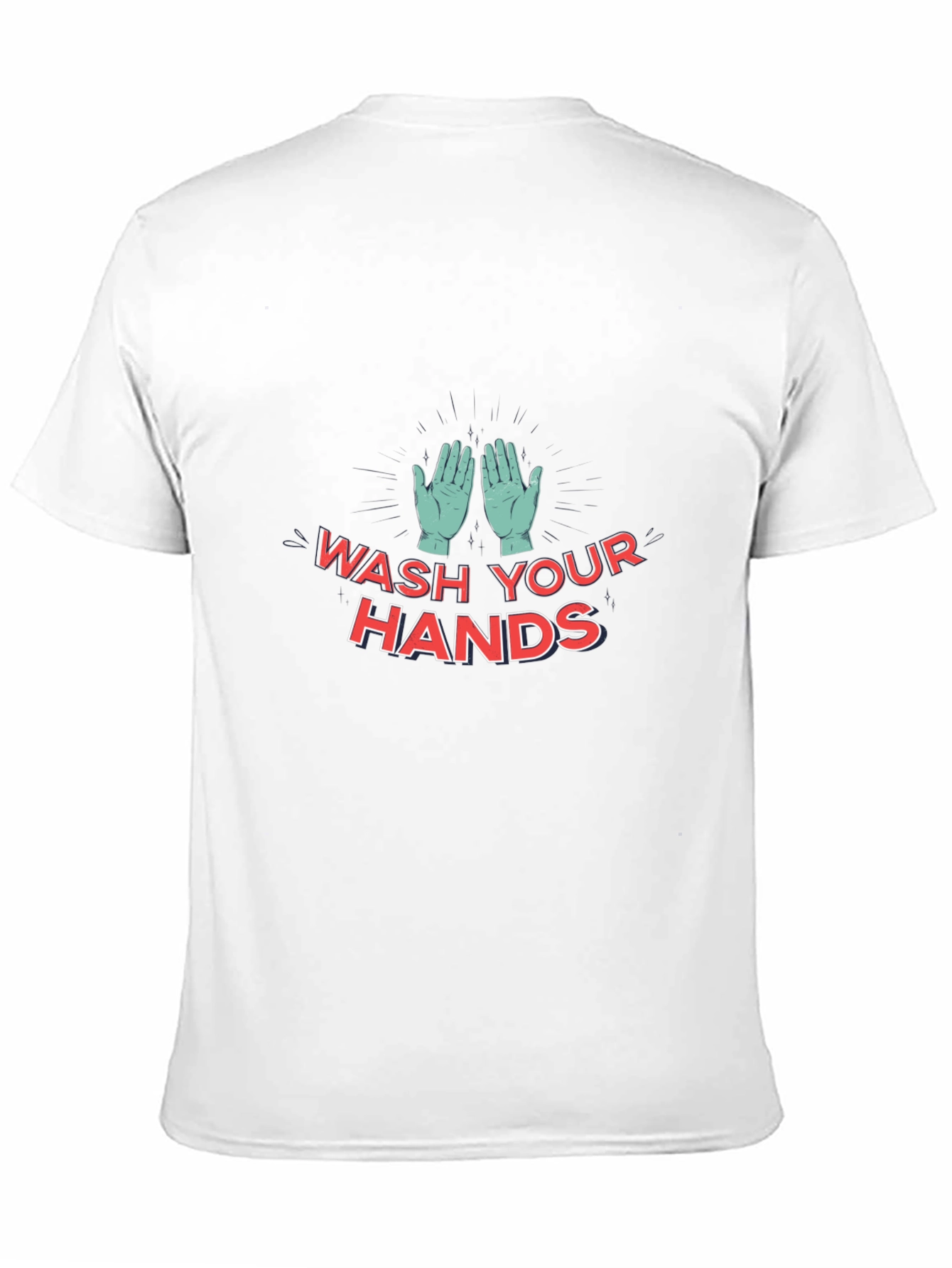 Black Wash Your Hands T-Shirt - Stay Safe and Stylish! view 11