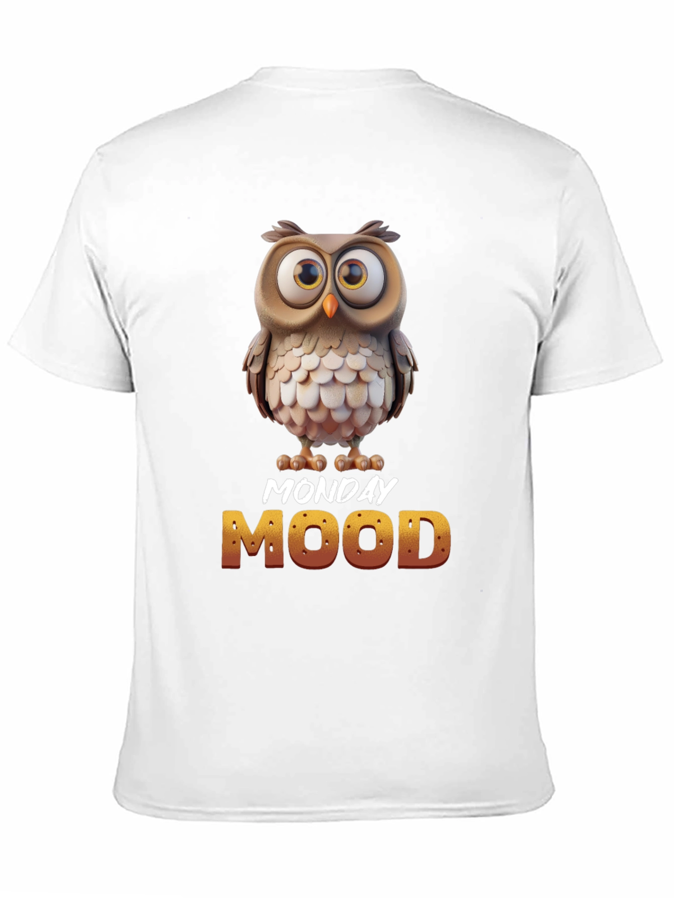 Black Monday Mood Owl T-Shirt - Funny & Unique Design view 11