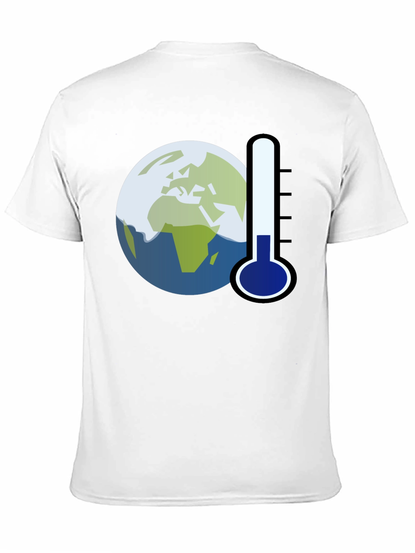 Black Global Warming Tee: Earth Thermometer Graphic T-Shirt view 11