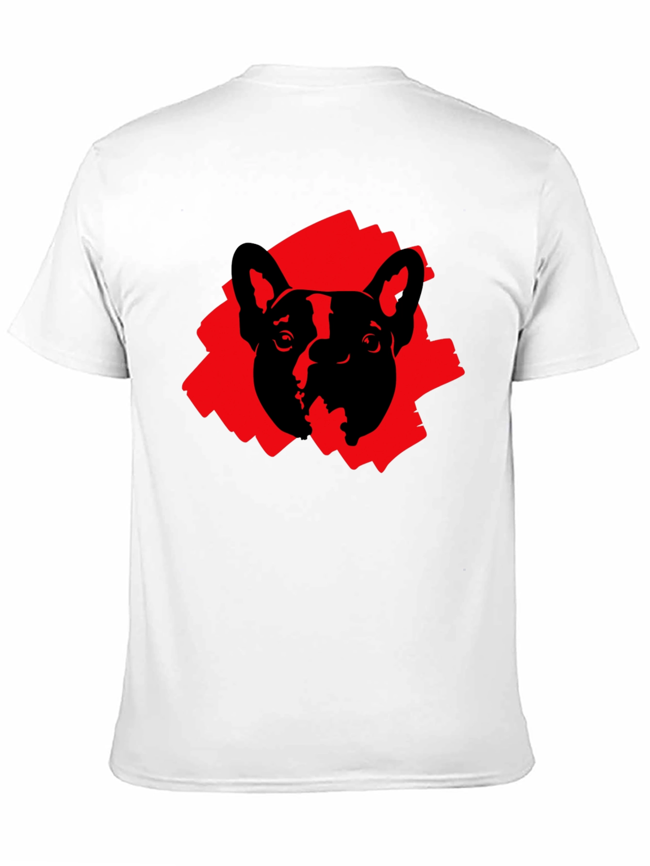 Black Dog Graphic Tee - Red Brushstroke Print view 11