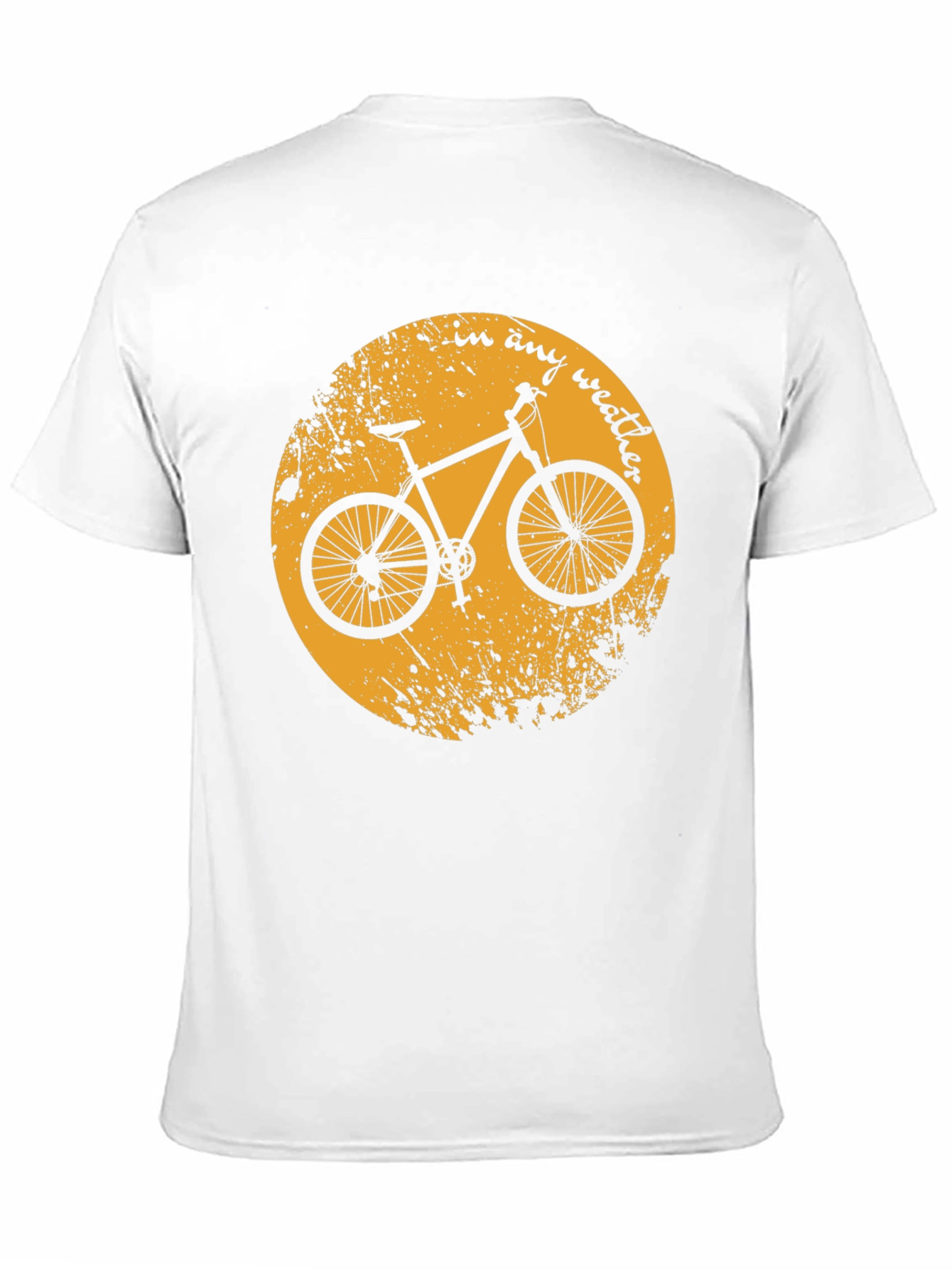 Black Bike T-Shirt - "In Any Weather" Design view 11