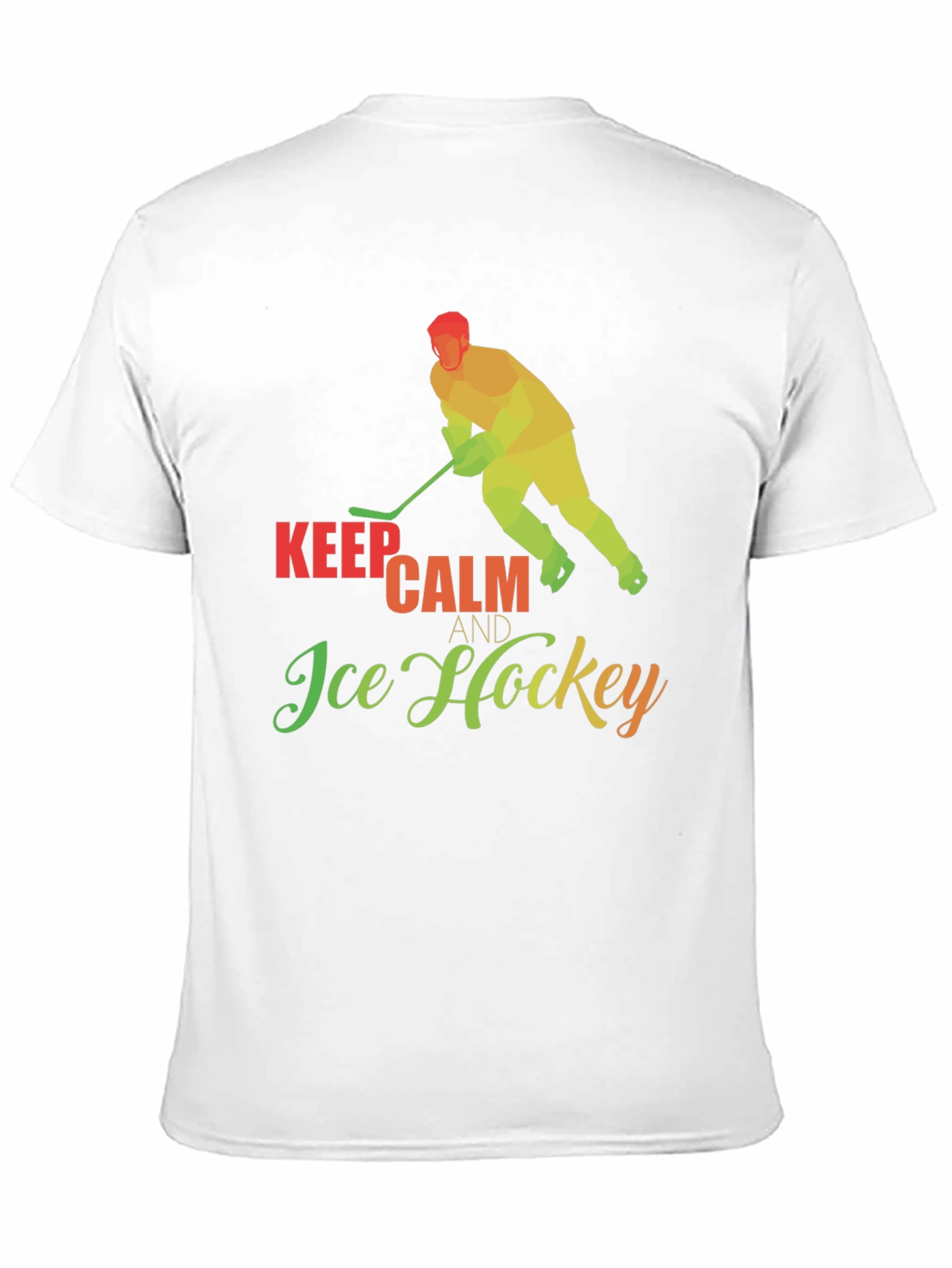Black Keep Calm & Ice Hockey T-Shirt view 11