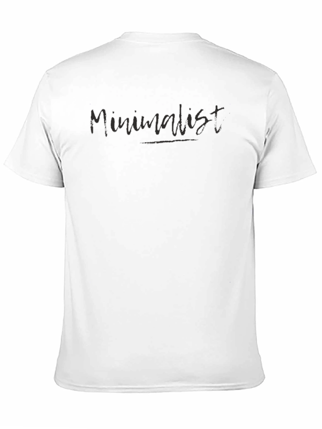 Black Minimalist Black Graphic Tee - Men's Style view 11