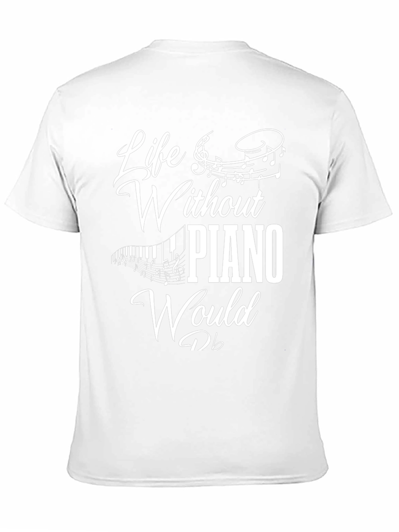 Black Life Without Piano T-Shirt - Music Lover Tee view 11