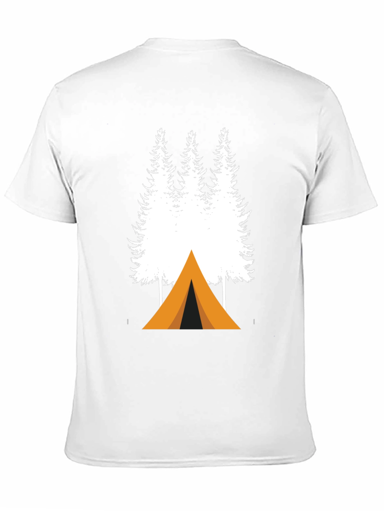 Black Camping Trees Graphic Tee - Adventure Ready T-Shirt view 11