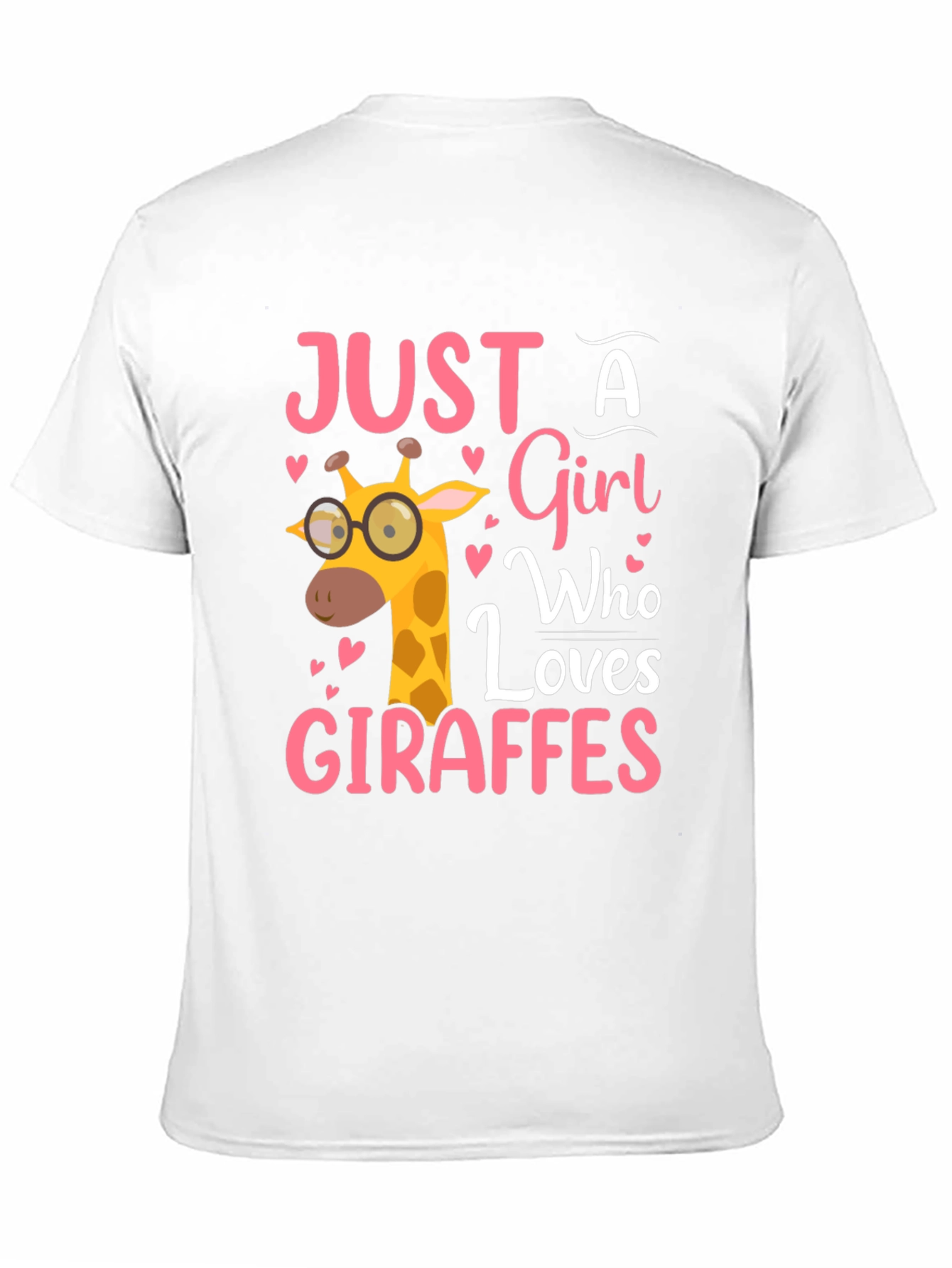 Black Just a Girl Who Loves Giraffes T-Shirt view 11