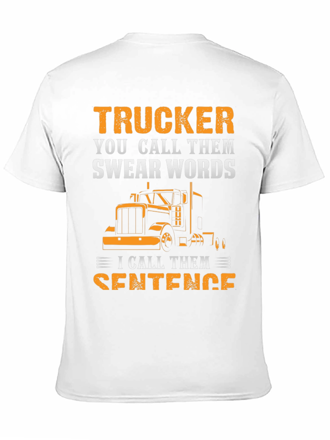 Black Trucker Swear Words T-Shirt view 11