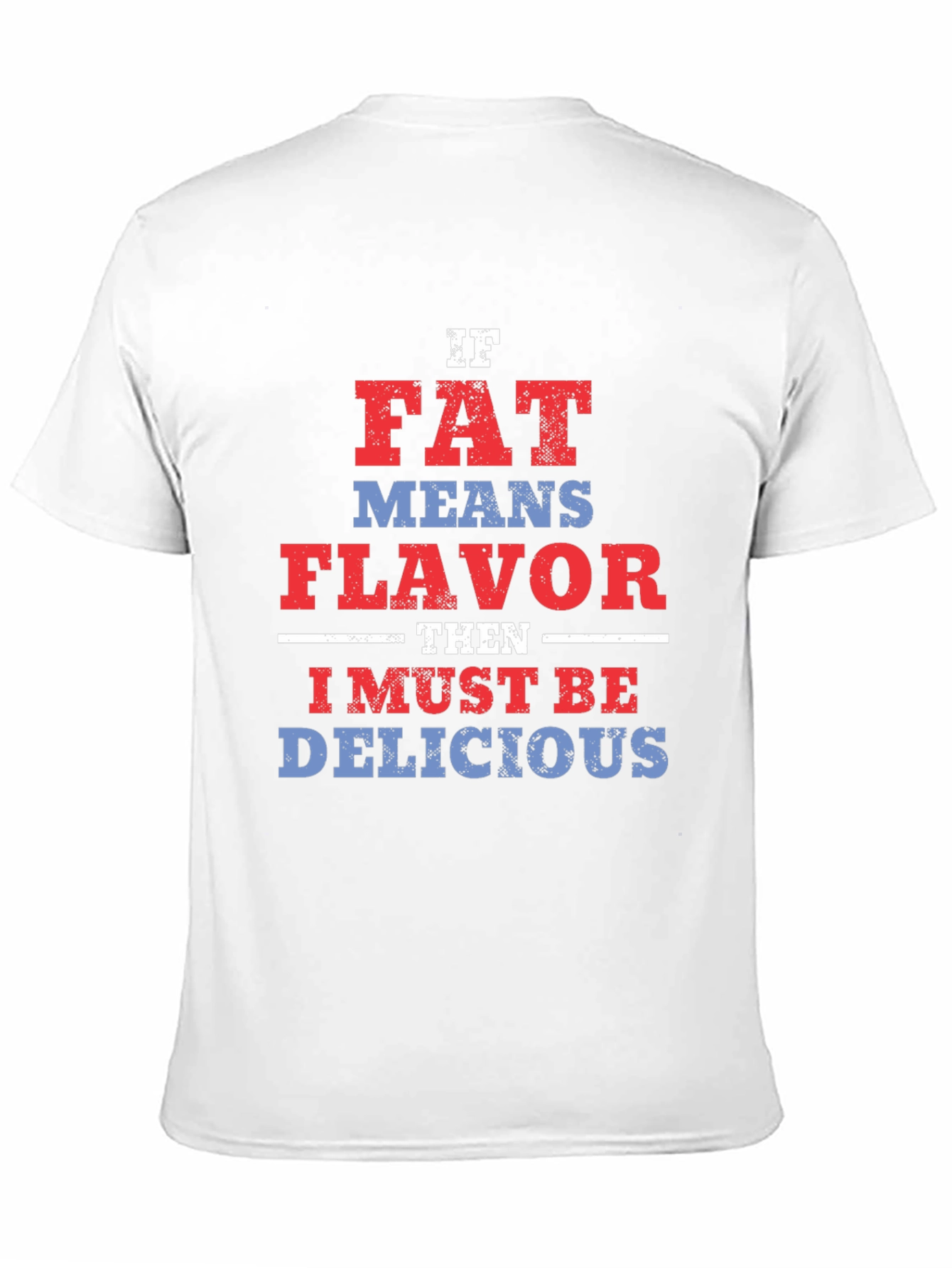 Black Funny 'Fat Means Flavor' Graphic T-Shirt view 11