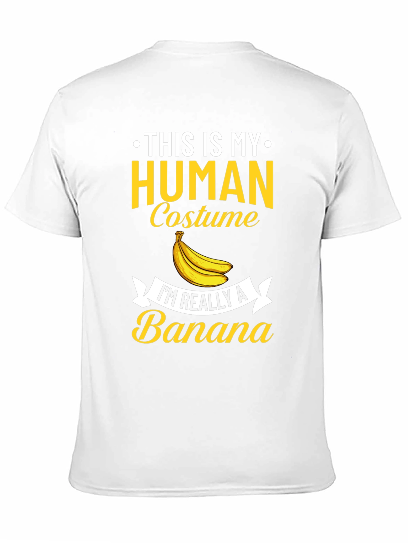 Black Human Costume Banana T-Shirt - Funny Novelty Tee view 11