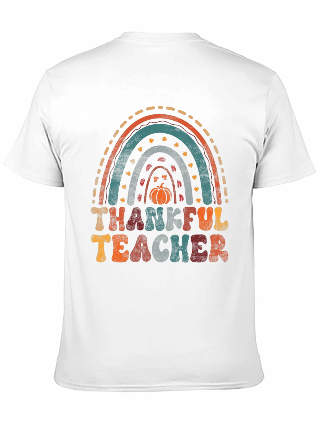 Black Thankful Teacher Rainbow T-Shirt view 11