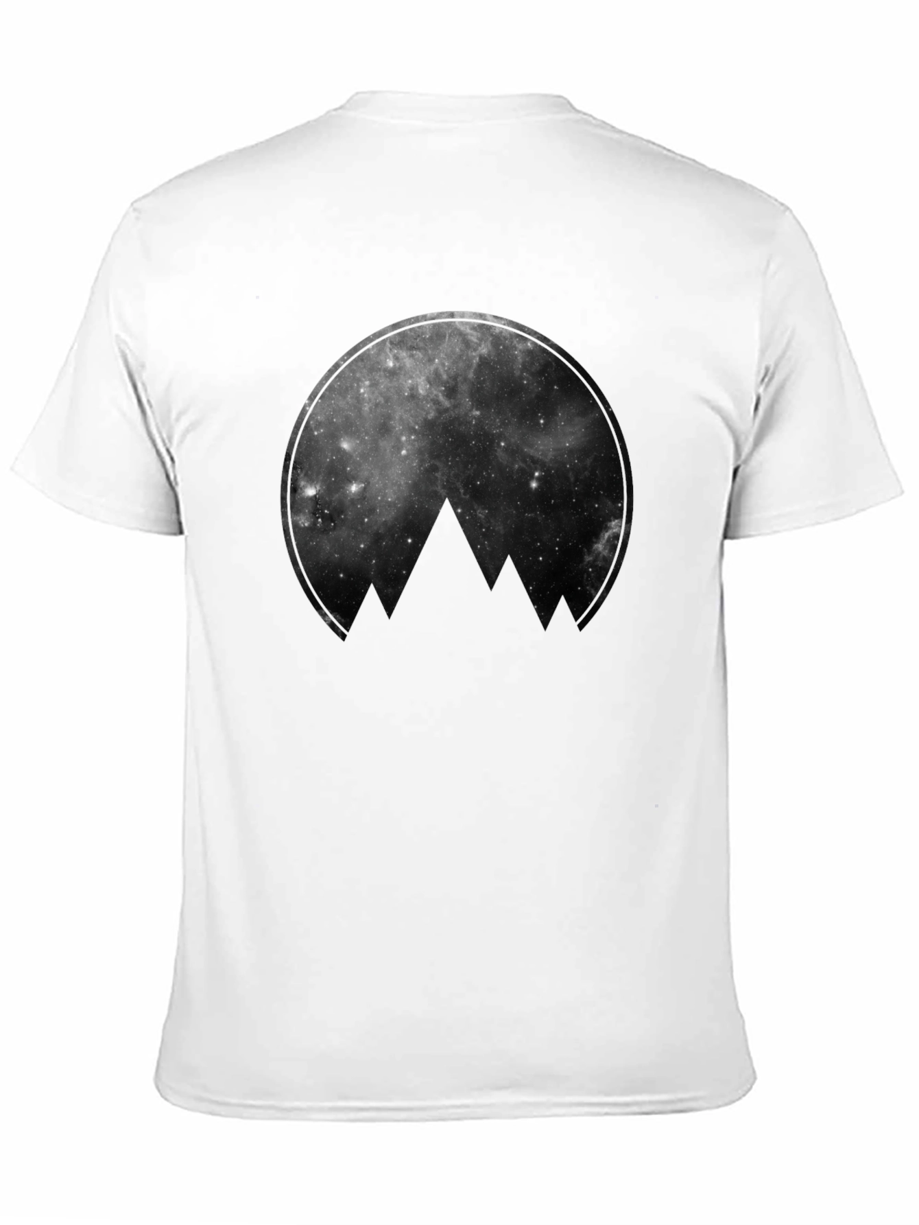 Black Cosmic Mountain Black Graphic Tee view 11