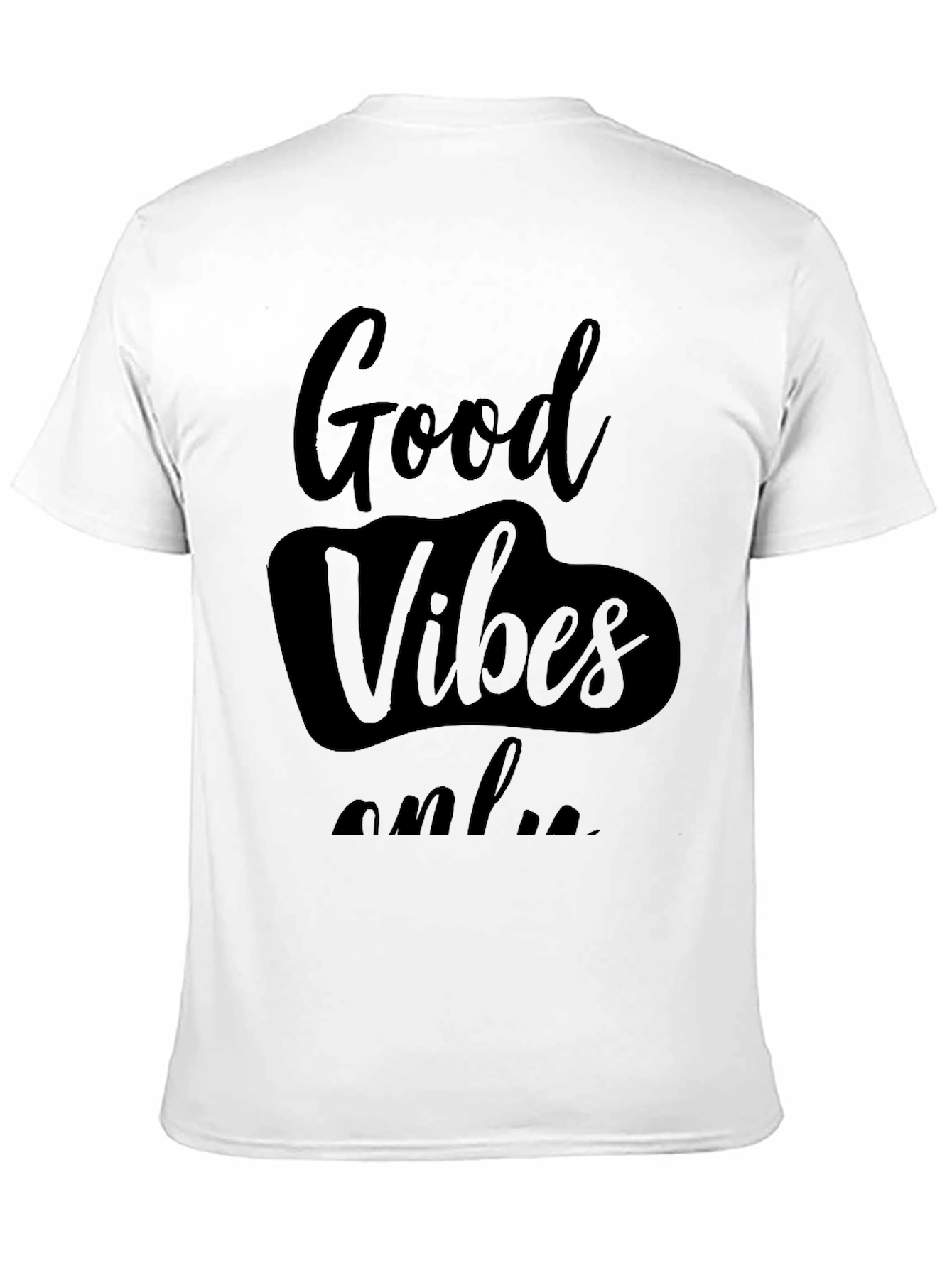 Black Good Vibes Only Black Graphic T-Shirt view 11