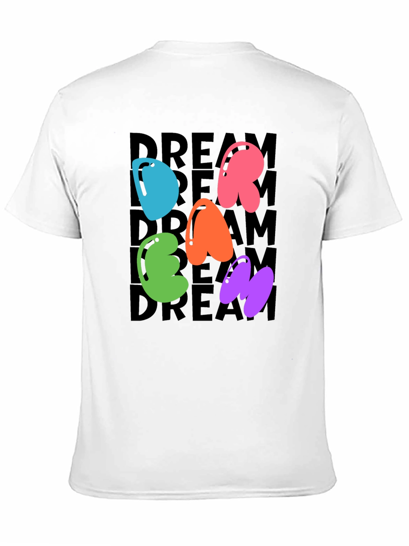 Black Dreamy Letter Graphic Crew Neck Tee view 11