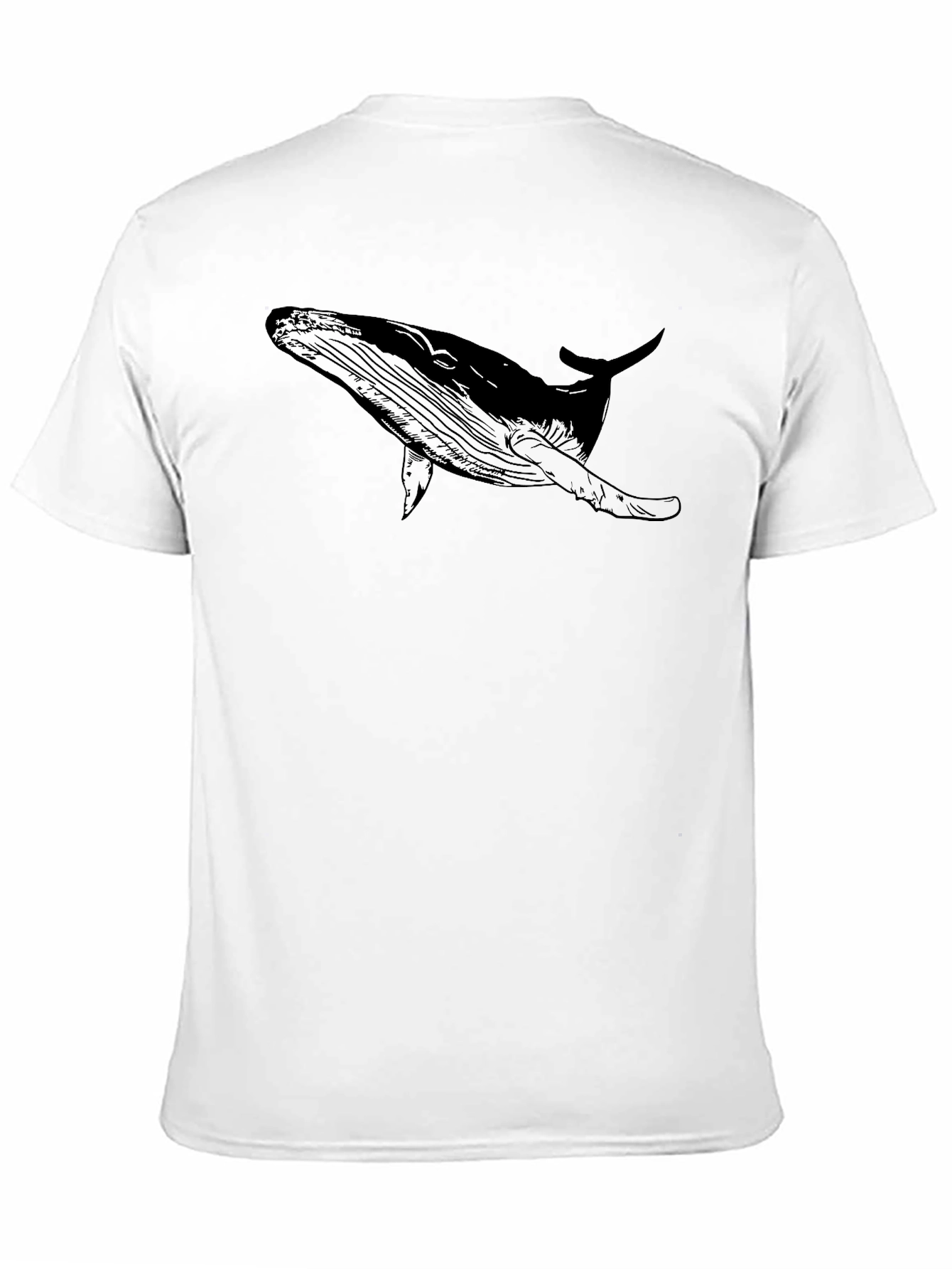 Black Whale Graphic Tee - Black Cotton Blend view 11