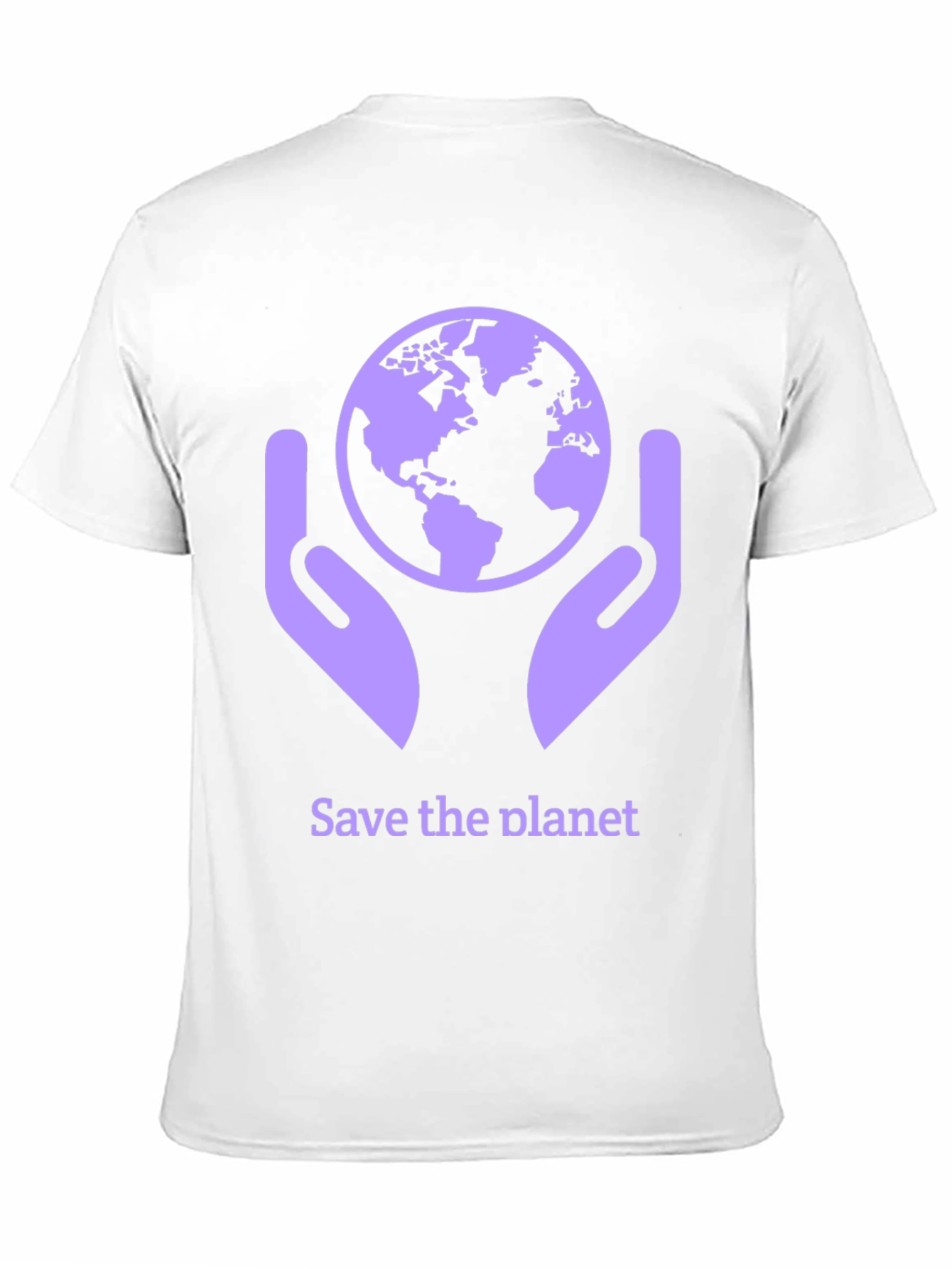 Black Save the Planet T-Shirt - Earth in Hands Graphic Tee view 11