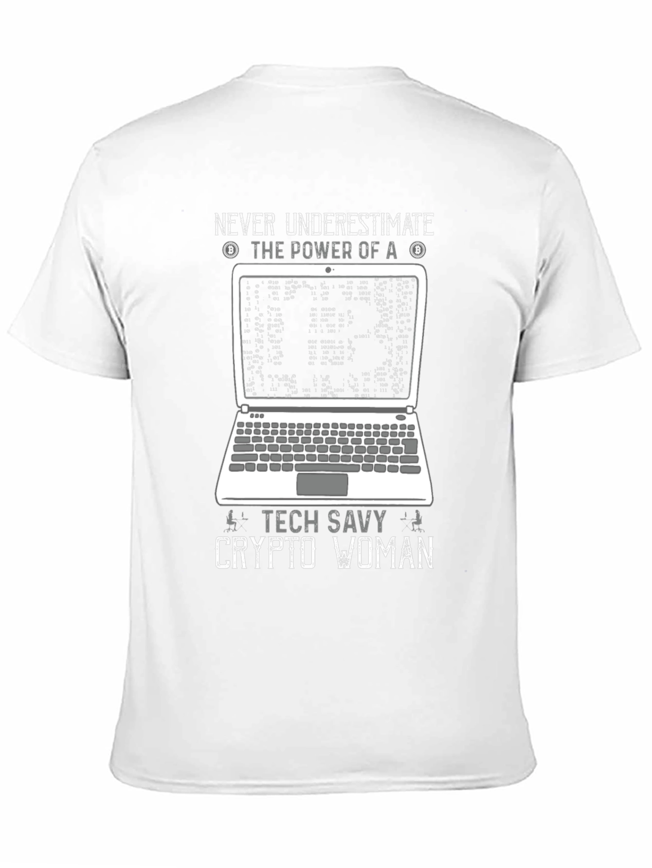 Black Tech Savvy Crypto Woman T-Shirt view 11