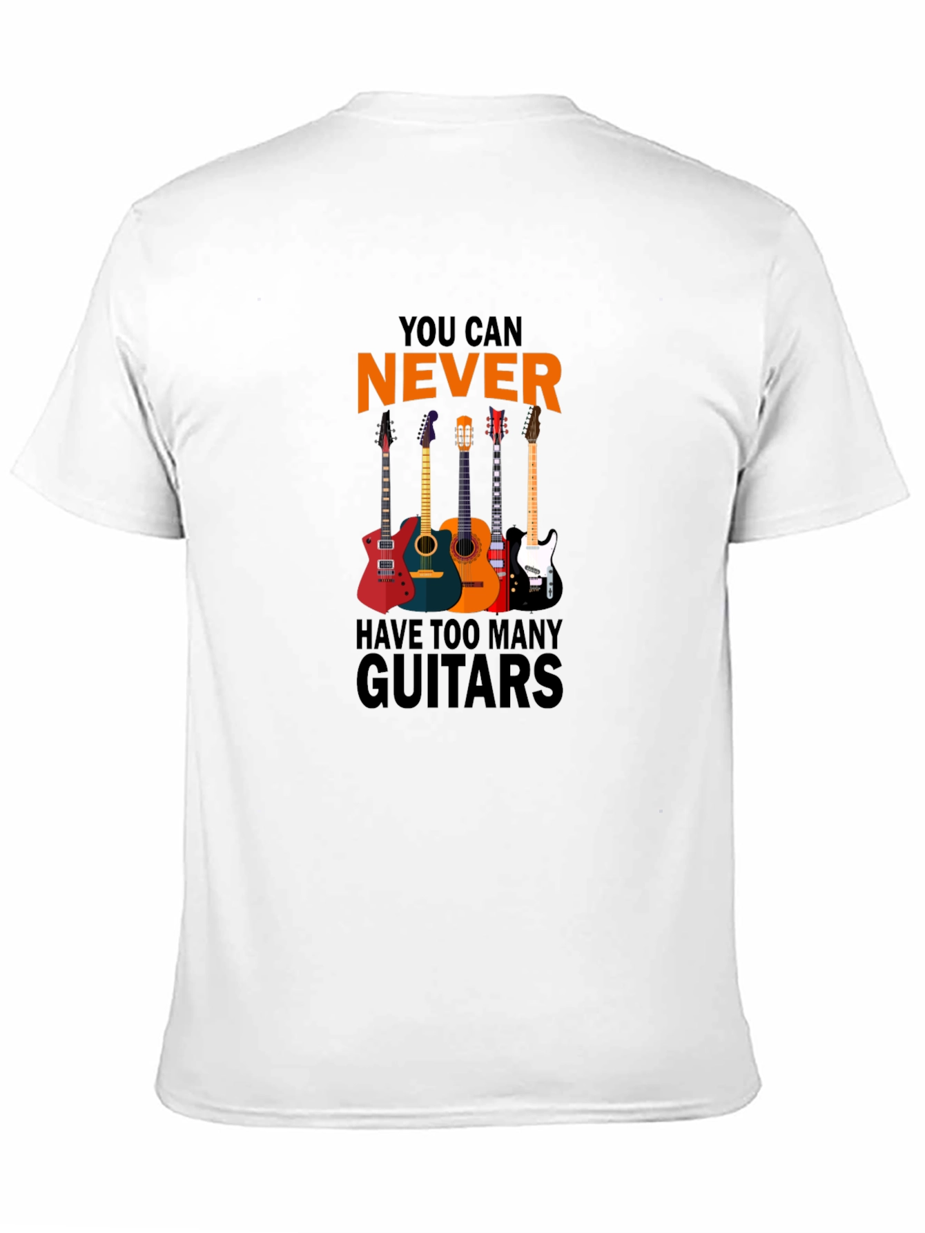Black Guitar Lover T-Shirt: You Can Never Have Too Many view 11