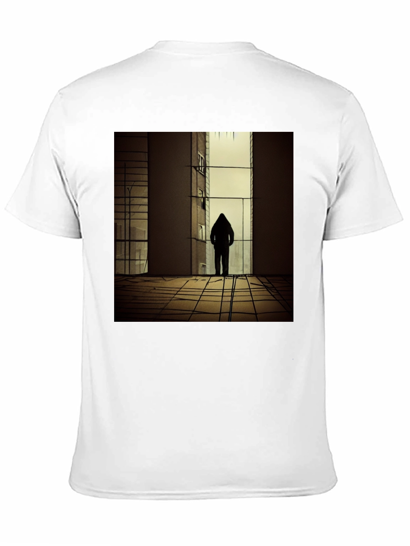 Black Urban Silhouette Black T-Shirt view 11