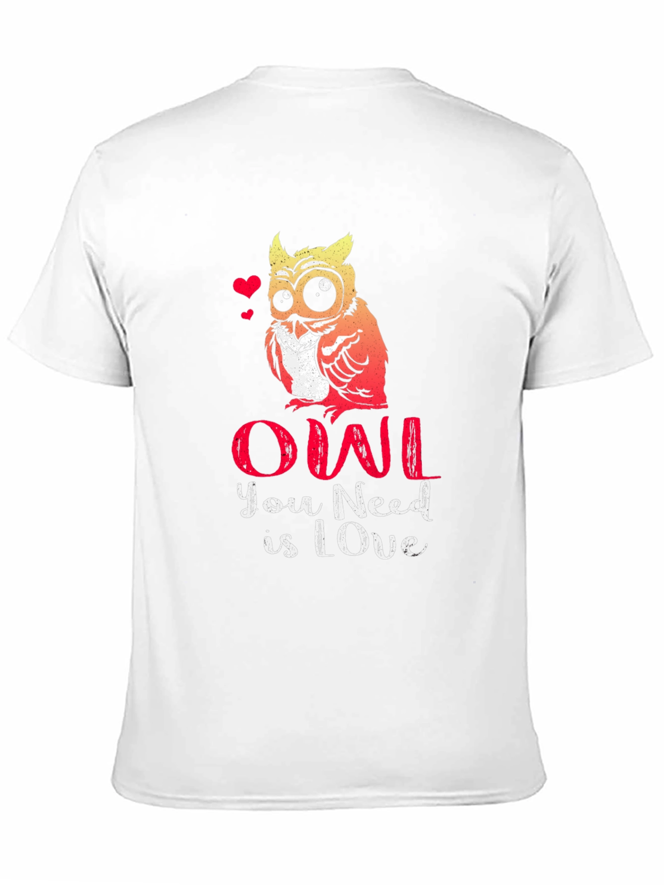 Black Owl You Need is Love Graphic T-Shirt view 11