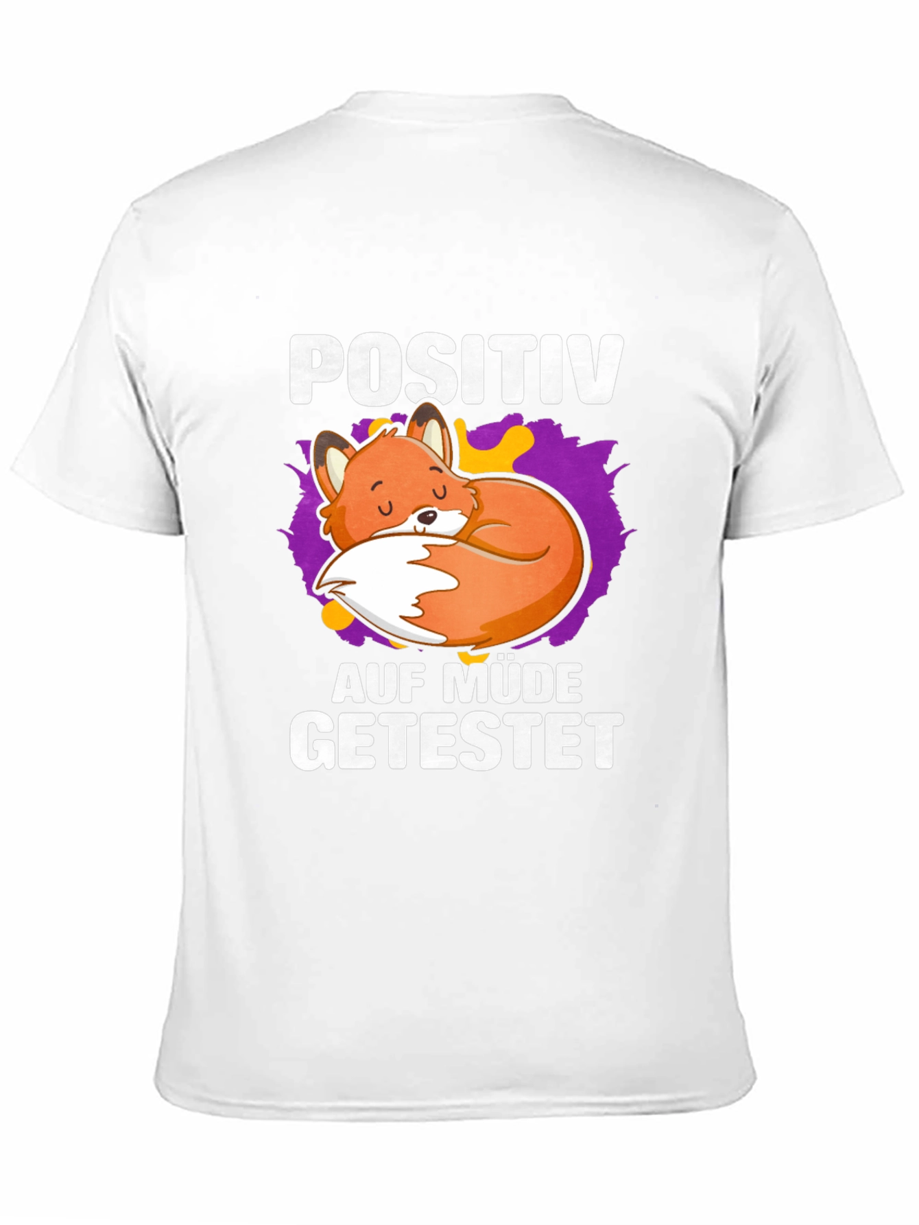 Black Lazy Fox Positiv Auf Mude Getestet T-Shirt view 11