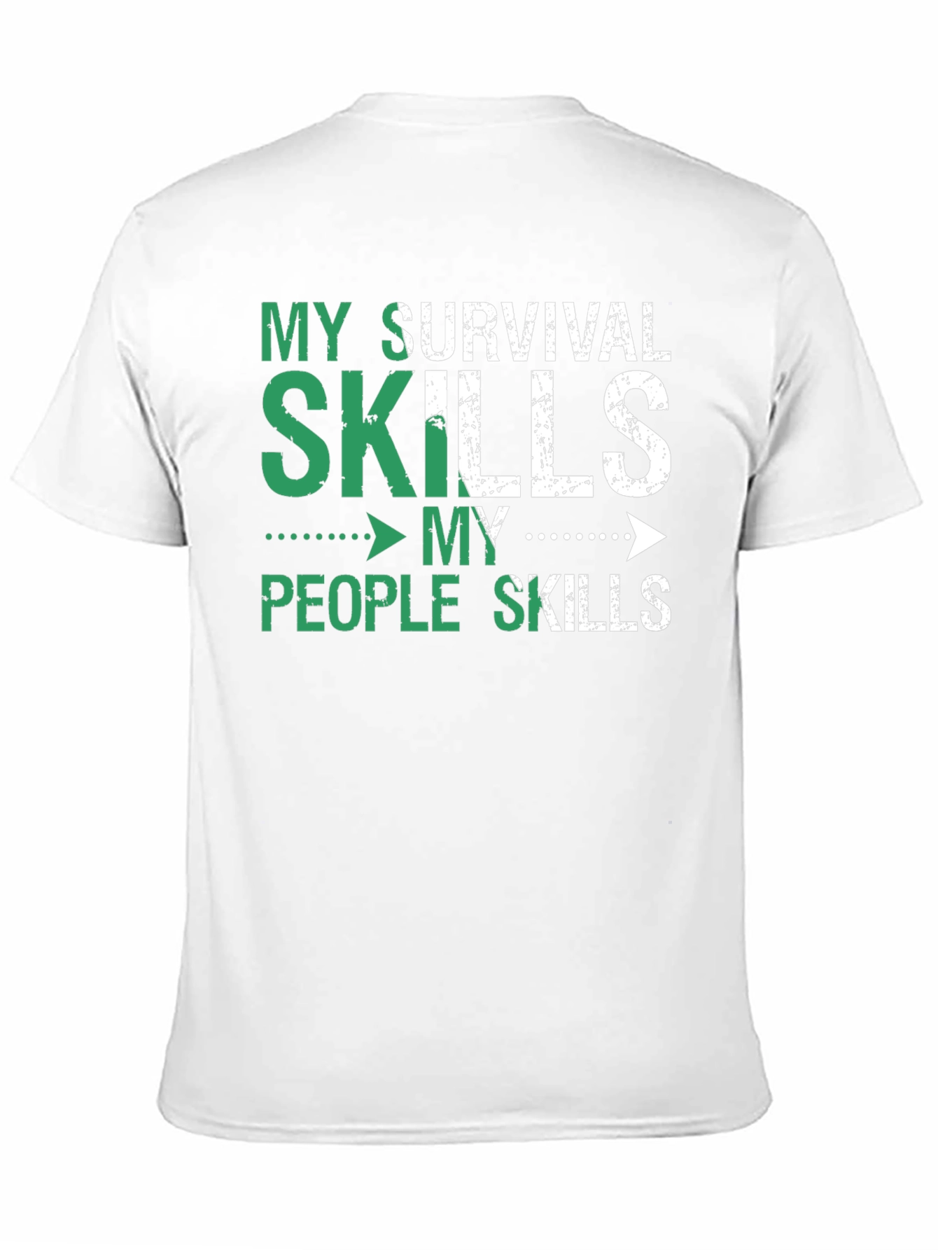 Black Survival Skills T-Shirt - Humorous Graphic Tee view 11