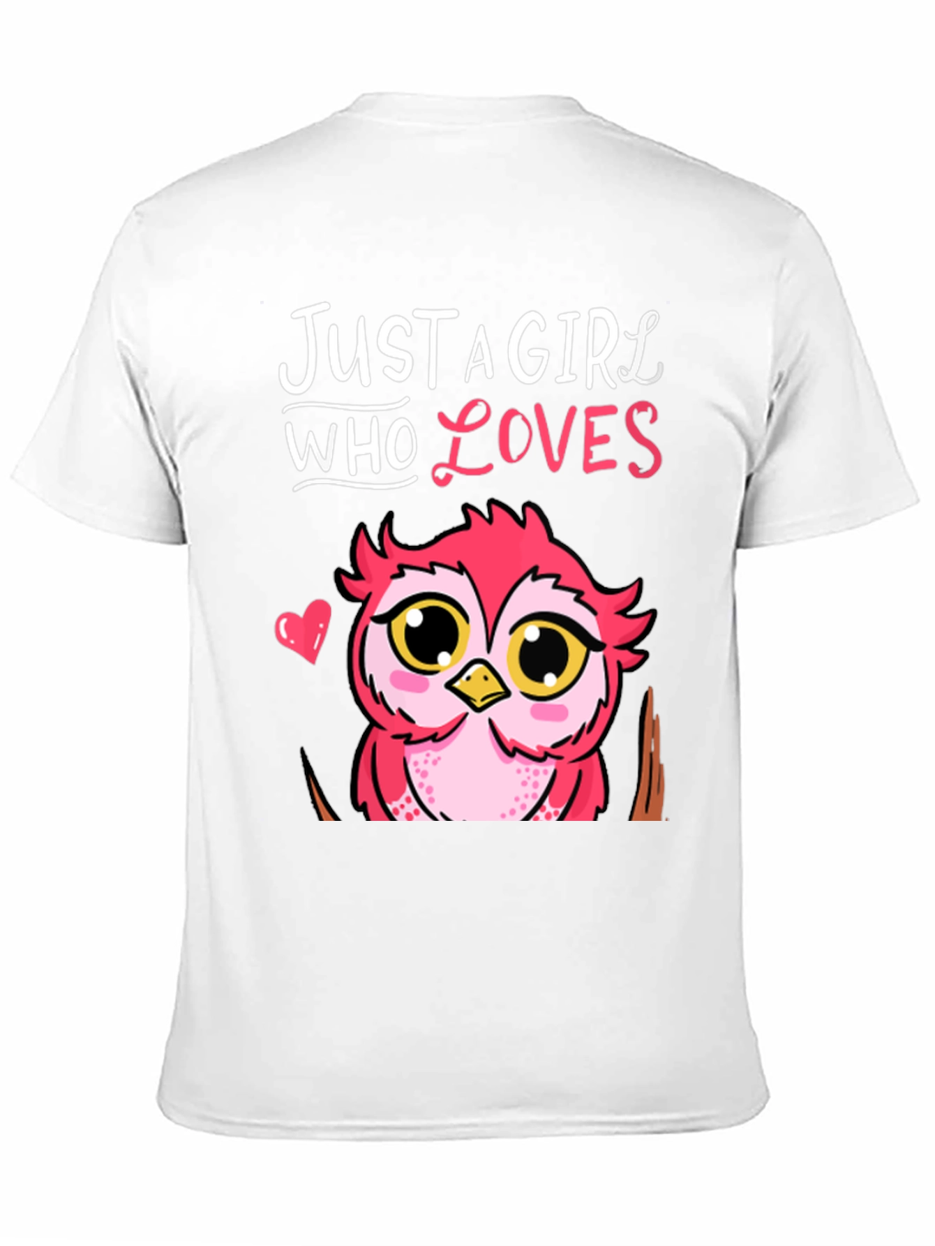 Black Just A Girl Who Loves Owls T-Shirt view 11