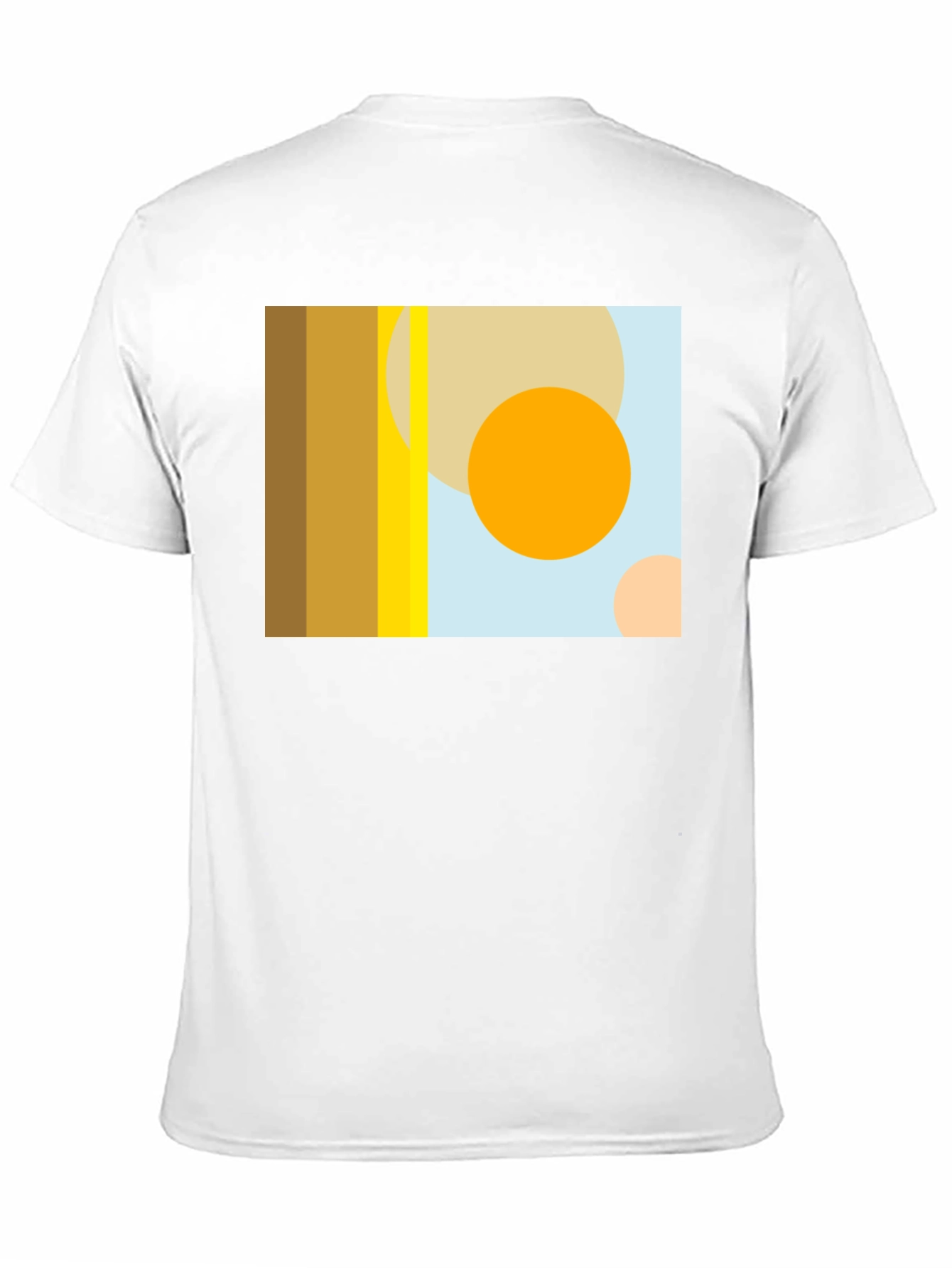 Black Abstract Geometric Circle Print Black T-Shirt view 11