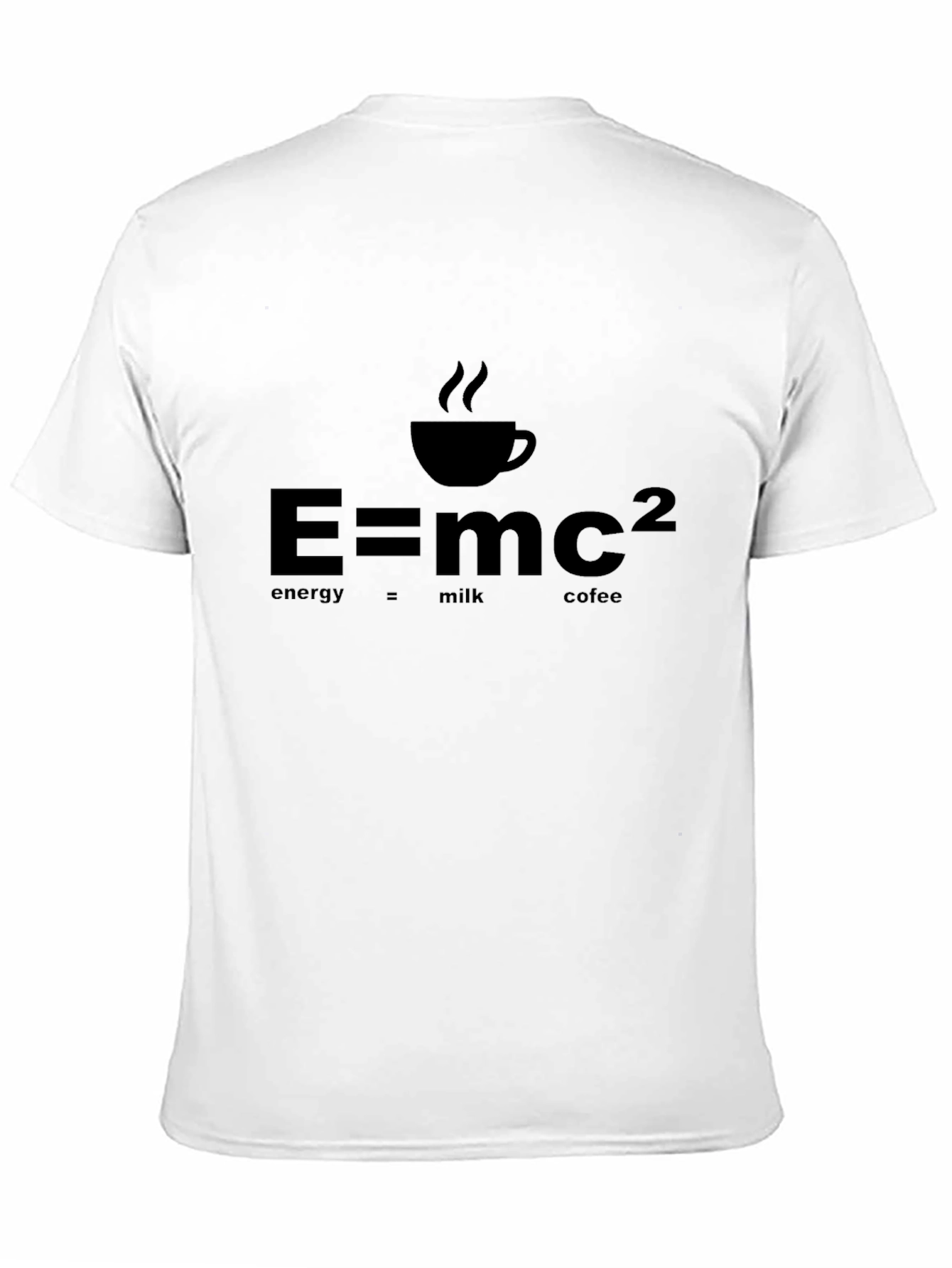 Black E=mc2 Coffee T-Shirt - Geeky Science Humor Tee view 11