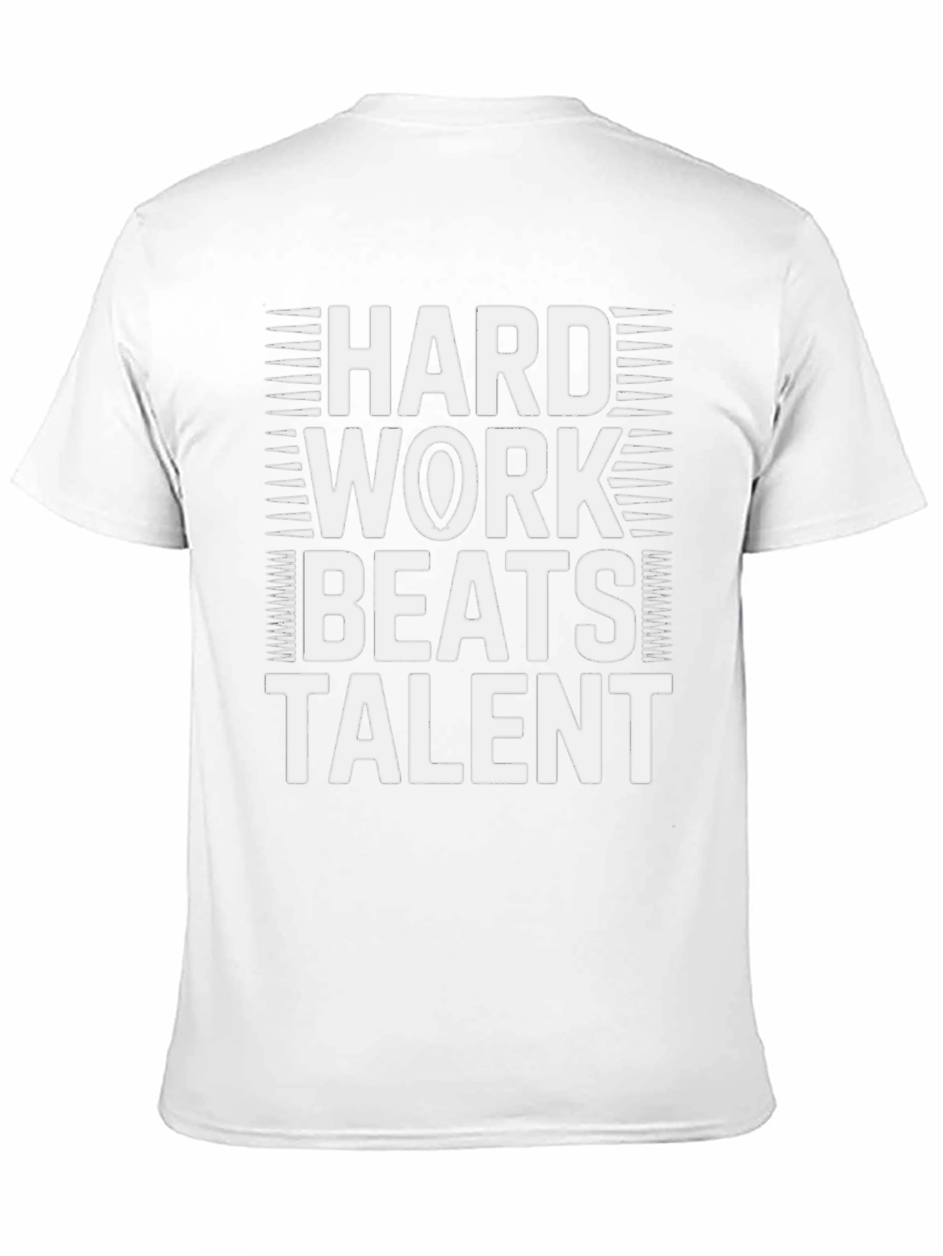 Black Hard Work Beats Talent Graphic T-Shirt view 11
